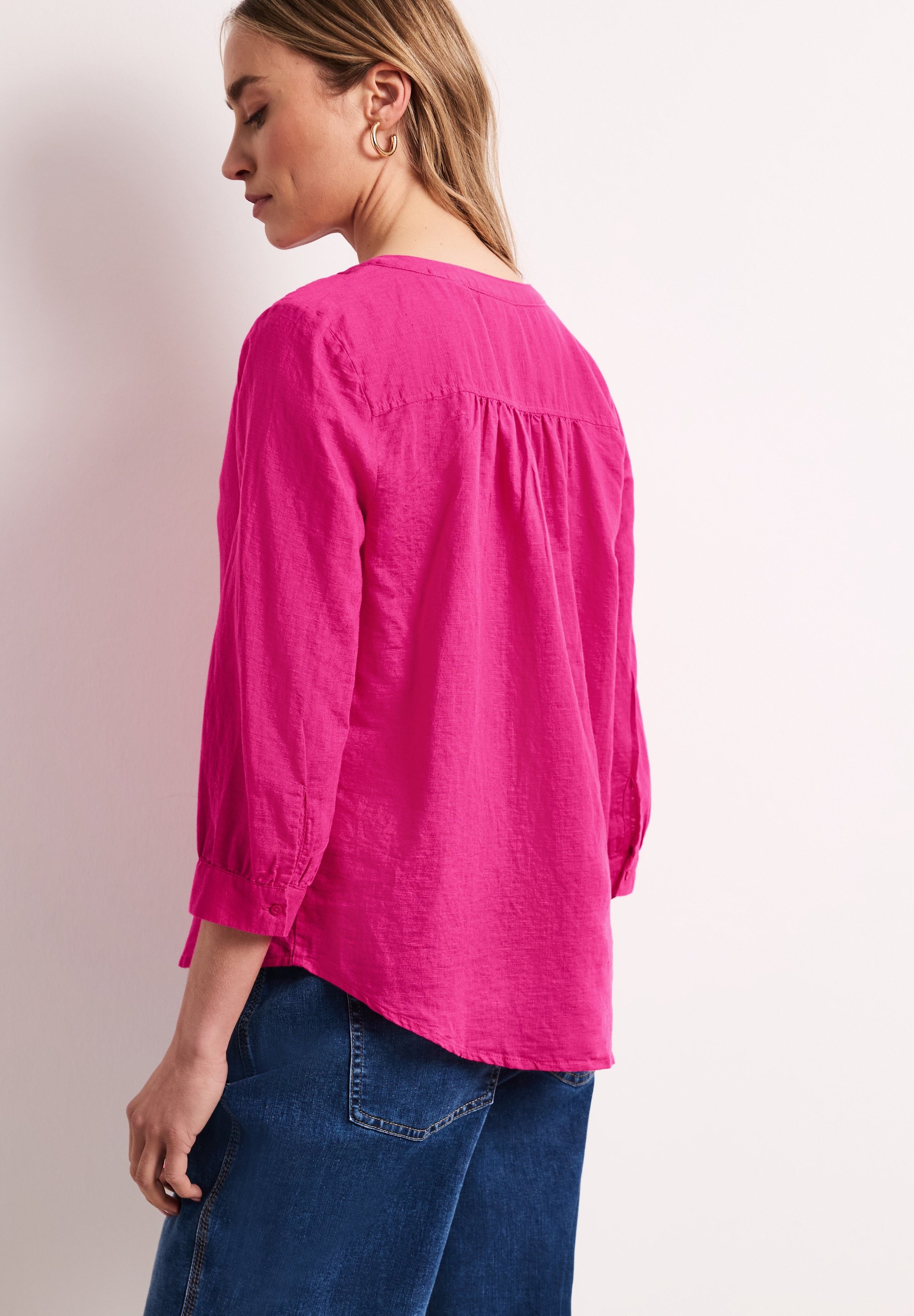 STREET ONE Klassische Bluse aus Leinenmix