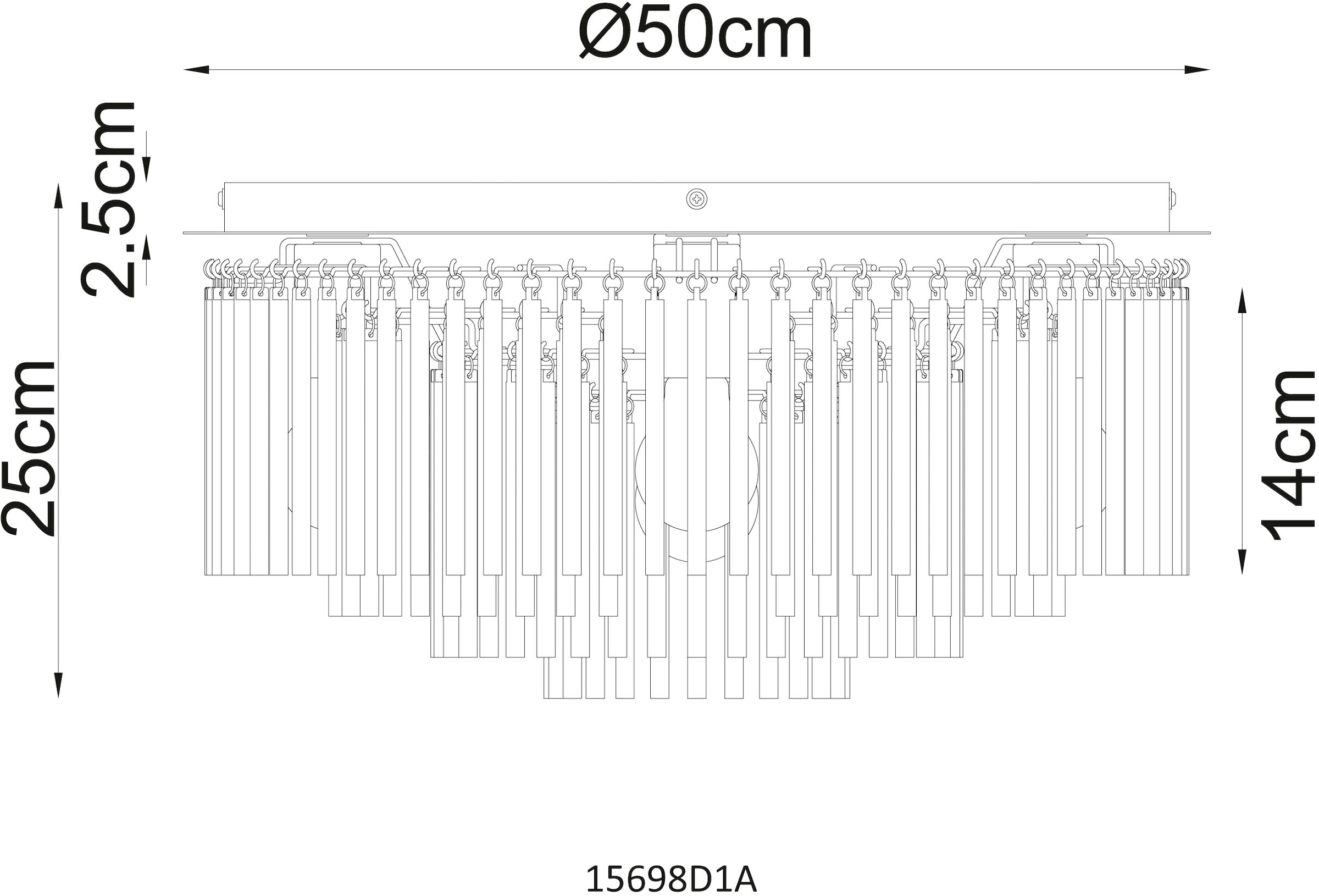 GLOBO LIGHTING Deckenleuchte »GORLEY«, Leuchtmittel E27 | ohne Leuchtmittel, Deckenleuchte/Glasstäbe/Glas amber/Wohnzimmer/Esszimmer