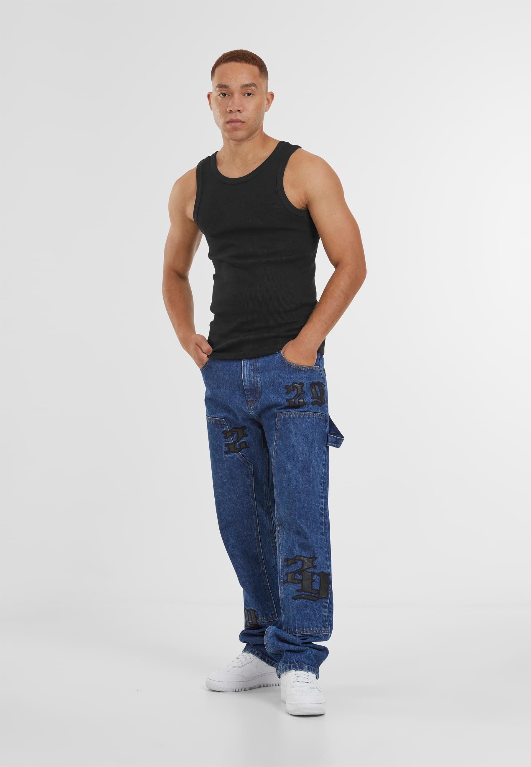 2Y Studios Bequeme Jeans »2Y Studios Manas Logo Carpenter Straight Jeans«