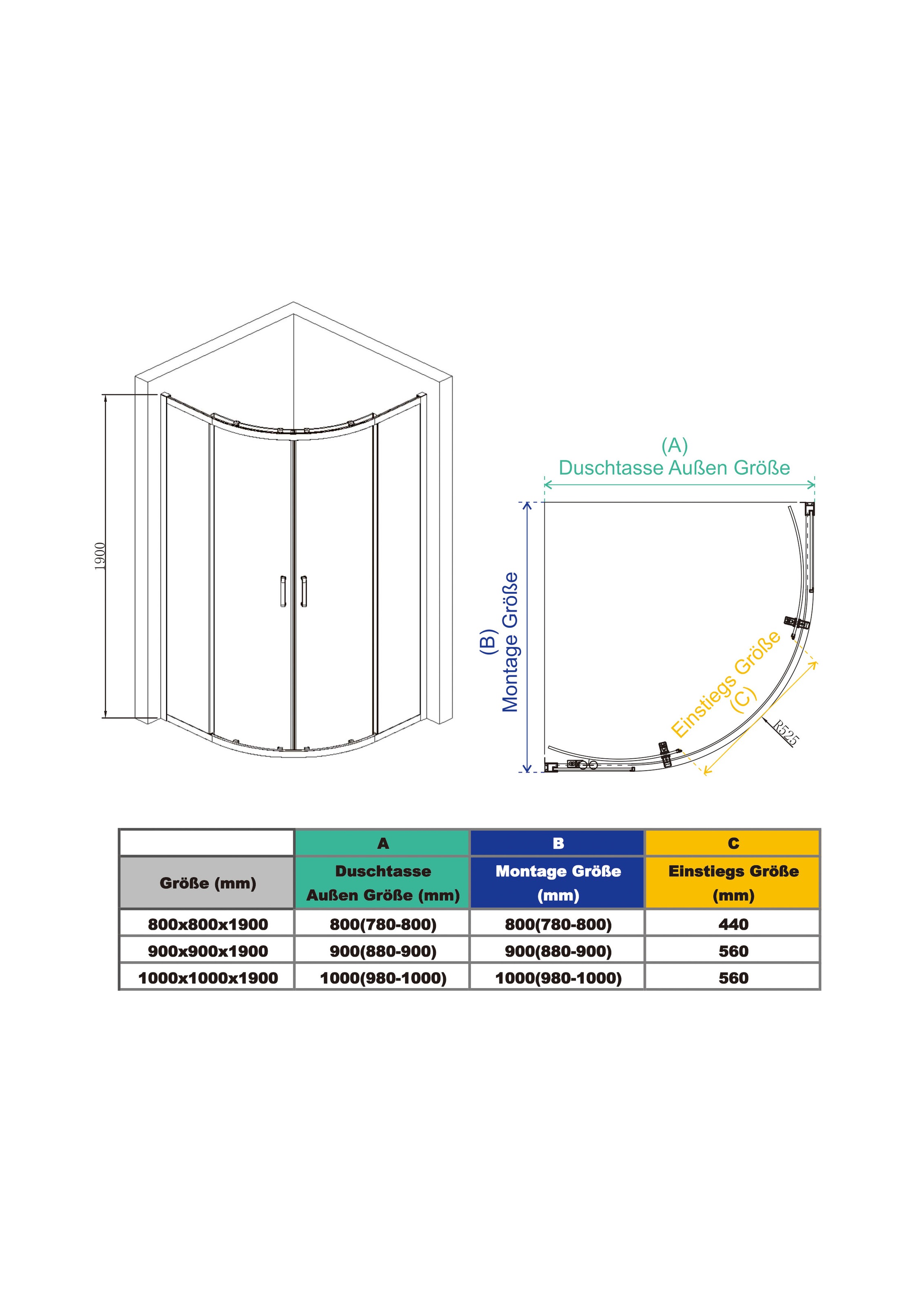 welltime Runddusche »Summer Deluxe« Der Klassiker mit verbessertem Rahmen und neuem Rollensystem