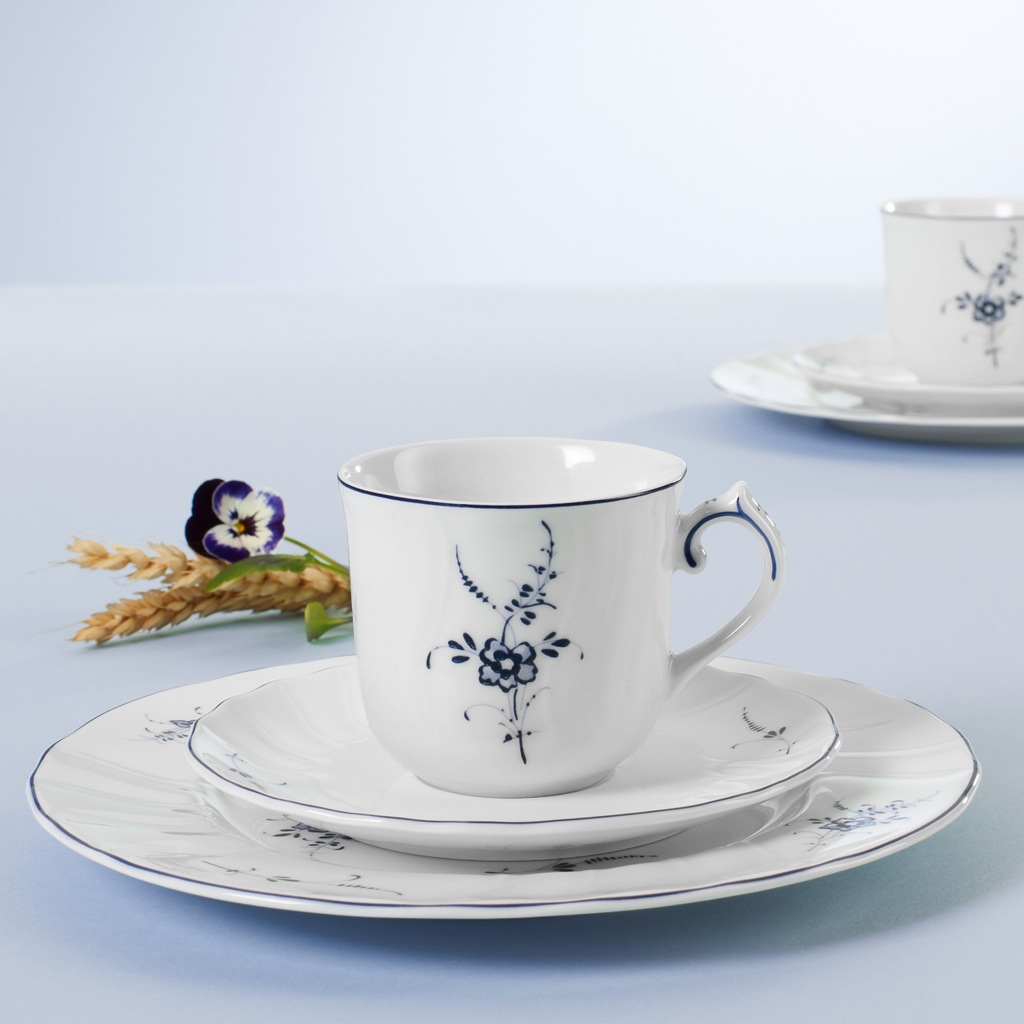 Villeroy & Boch Tasse »Kaffeetassen Vieux Luxembourg 120 ml 6er Set weiß-bl günstig online kaufen