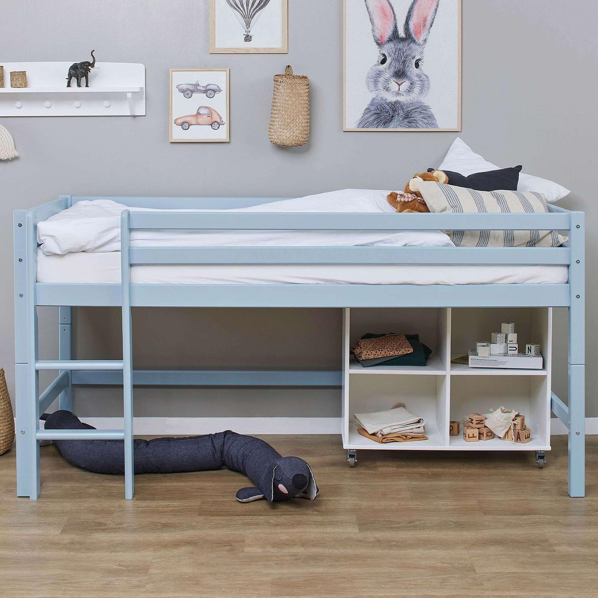Hoppekids Hochbett "ECO Dream MY COLOR", 90x200, umbaubar in Einzelbett günstig online kaufen