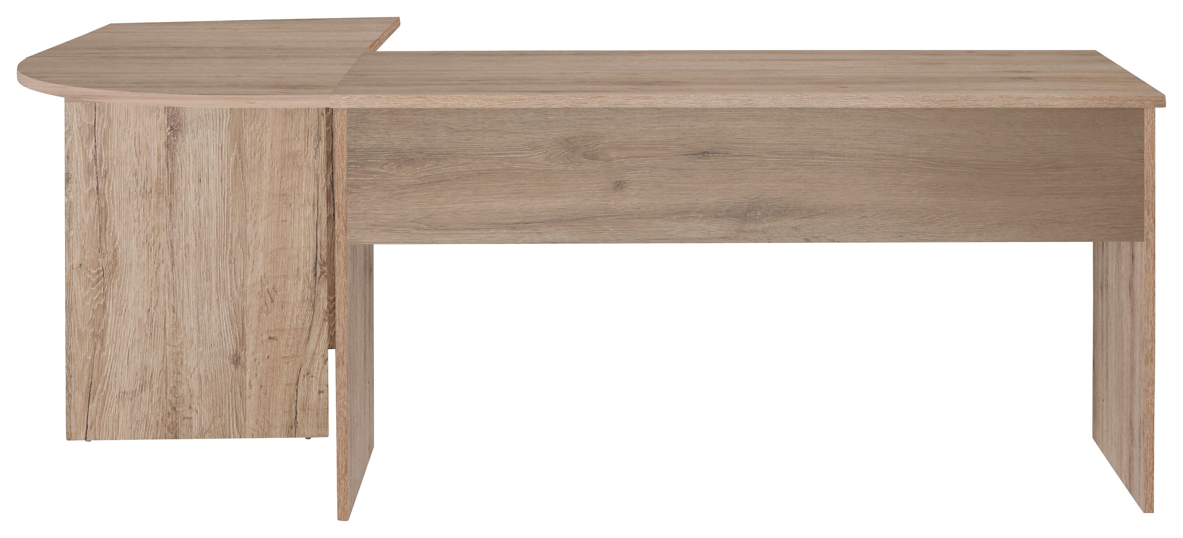 FMD Eckschreibtisch, Winkel-Schreibtisch, beidseitig montierbar, Maße 205/155x75,4x65,0 cm