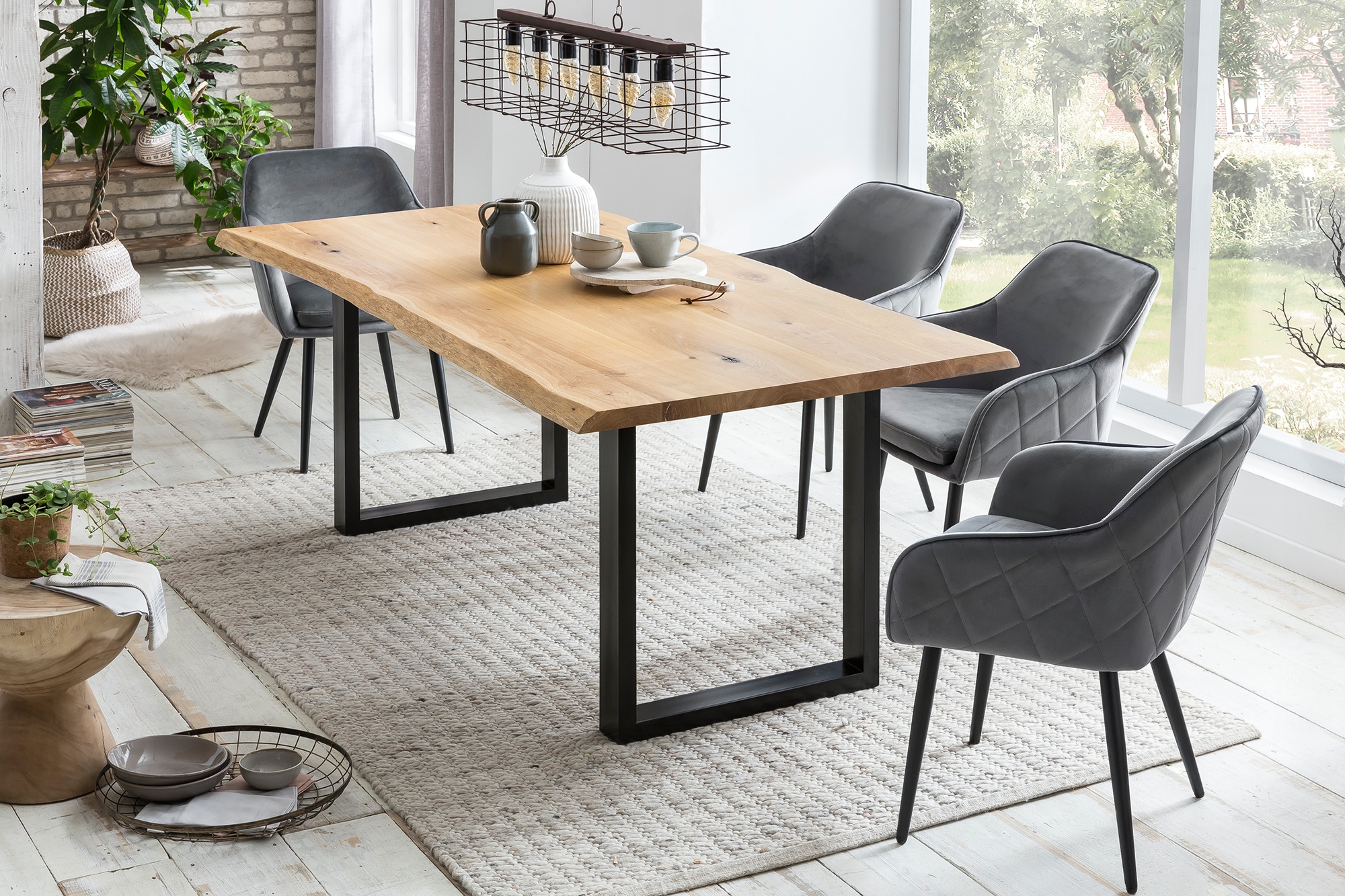 SalesFever Esstisch »Design-Esstisch für stilvolles Ambiente«, UV-lackierte günstig online kaufen