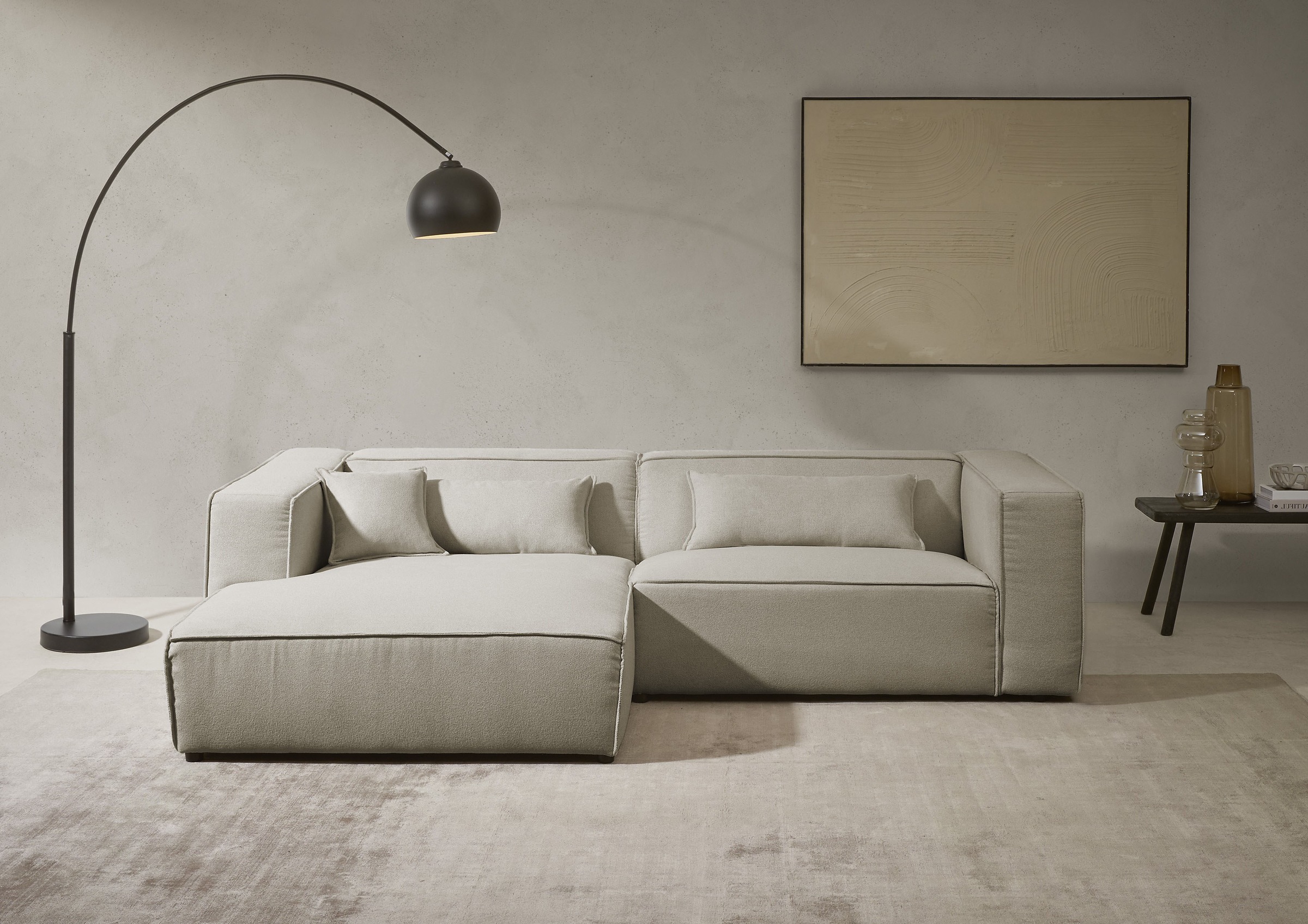 LeGer Home by Lena Gercke Ecksofa »PIARA mit Kedernaht, Cord, Leinenoptik o günstig online kaufen