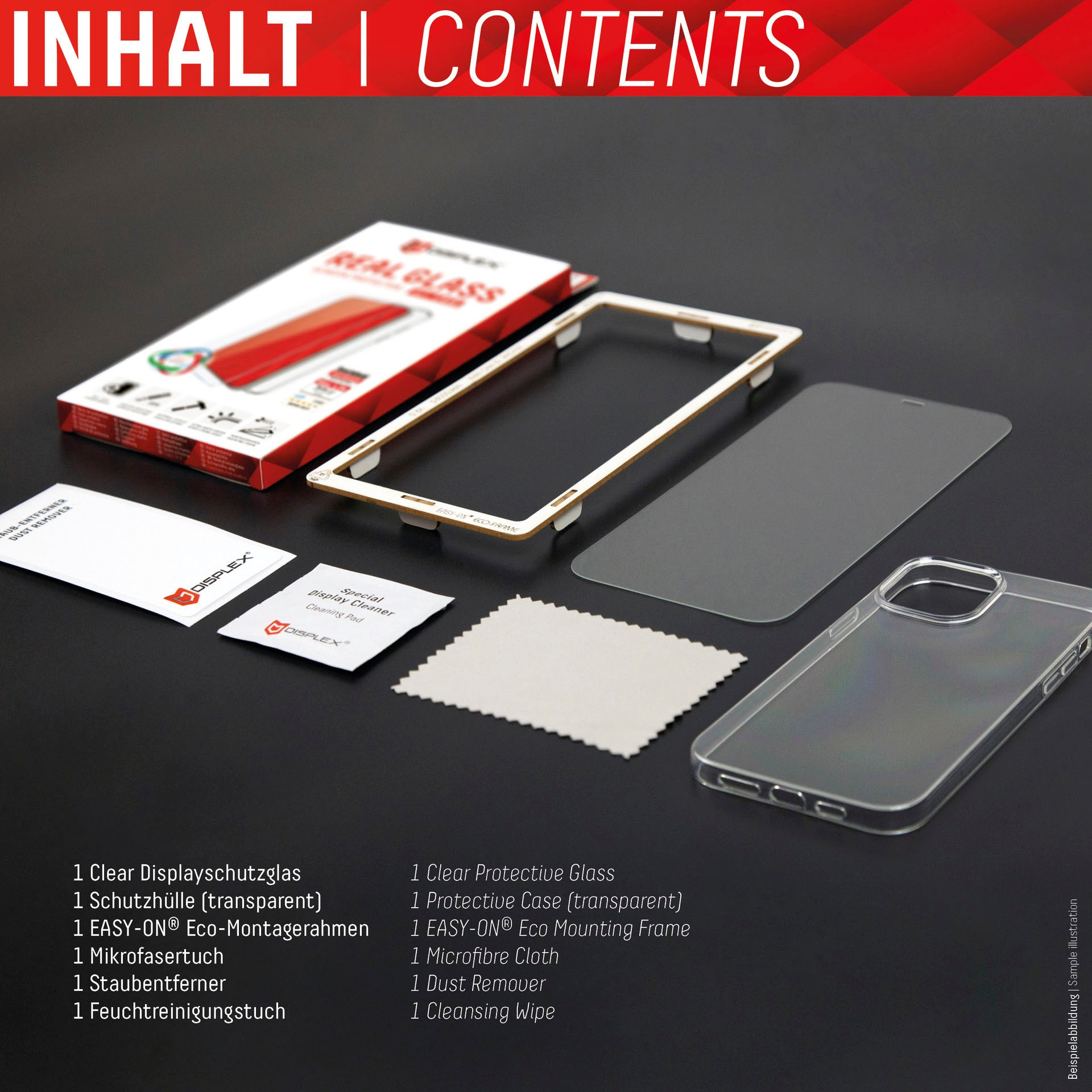 Displex Displayschutzglas »Real Glass + Case - iPhone 14« für iPhone 14