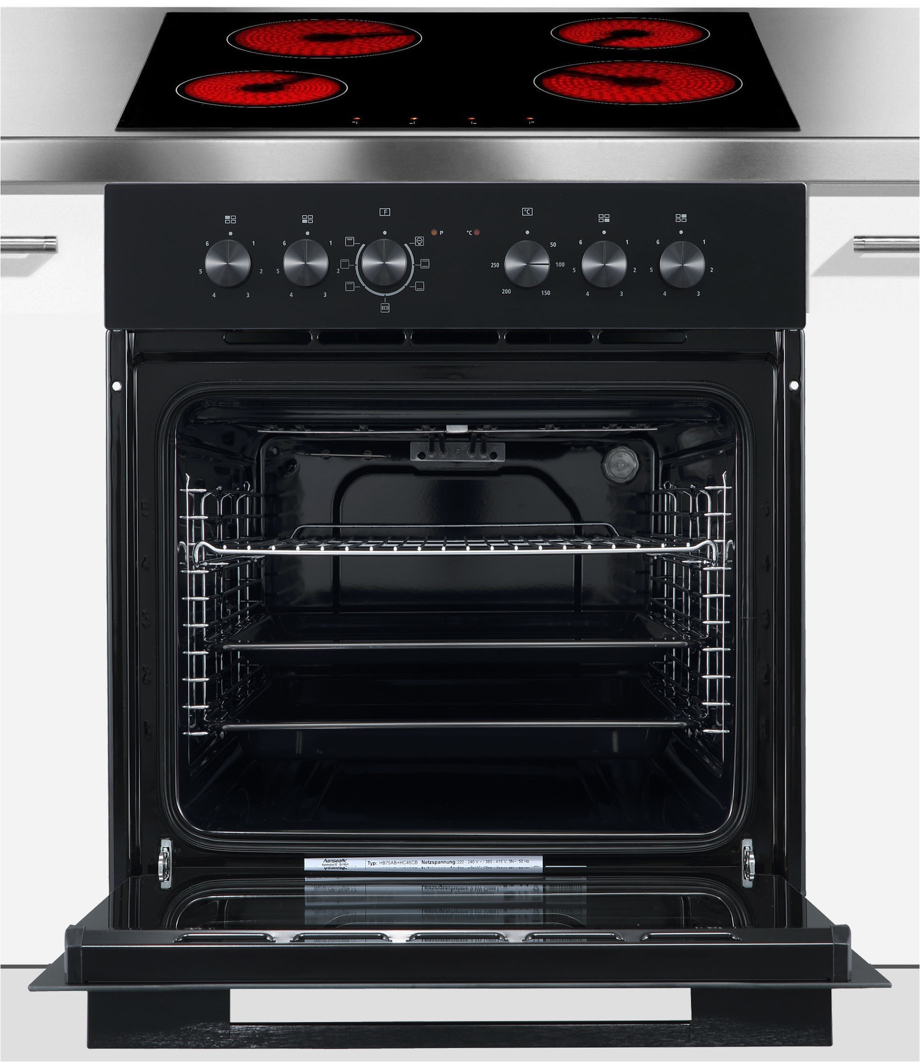 Hanseatic Elektro-Herd-Set »HB75AB+HC46CB«