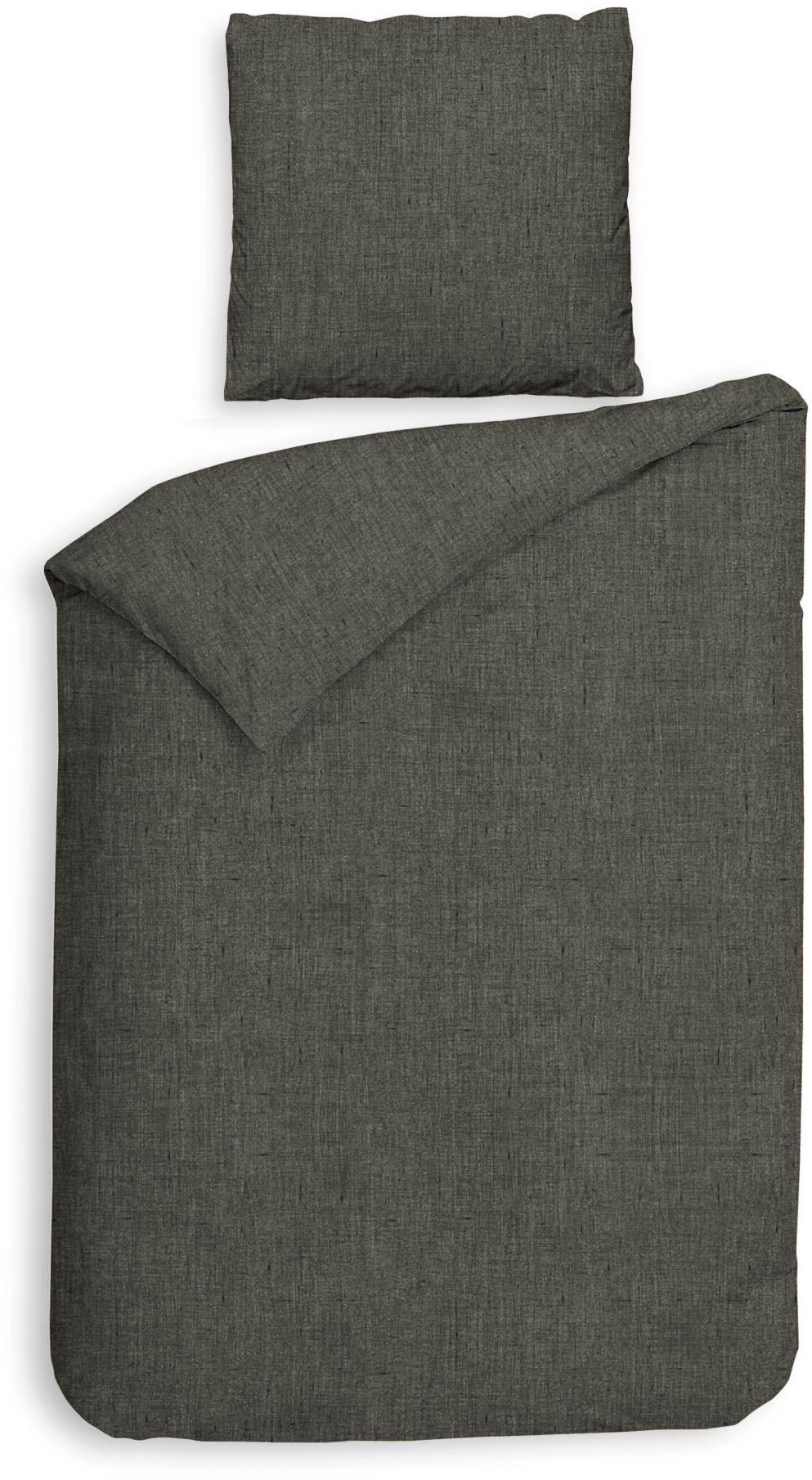 Heckett & Lane Bettwäsche »Franela« 2 Stk. tlg. Uni Design, hochwertiges Fl günstig online kaufen