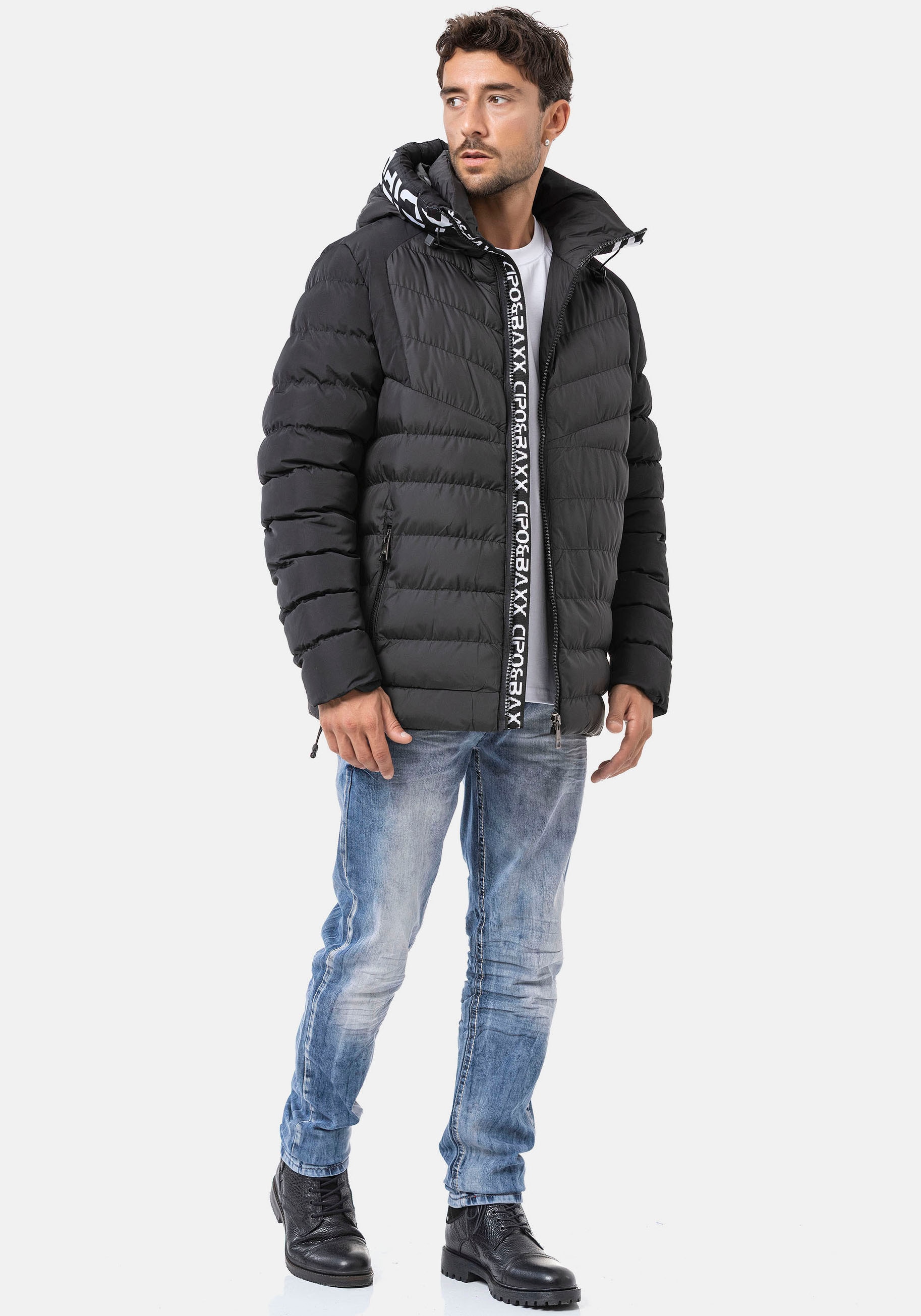 Cipo & Baxx Steppjacke mit Kapuze