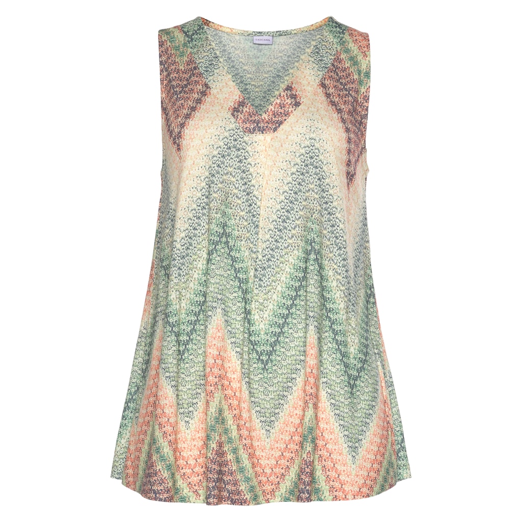 LASCANA Tanktop, mit Alloverprint