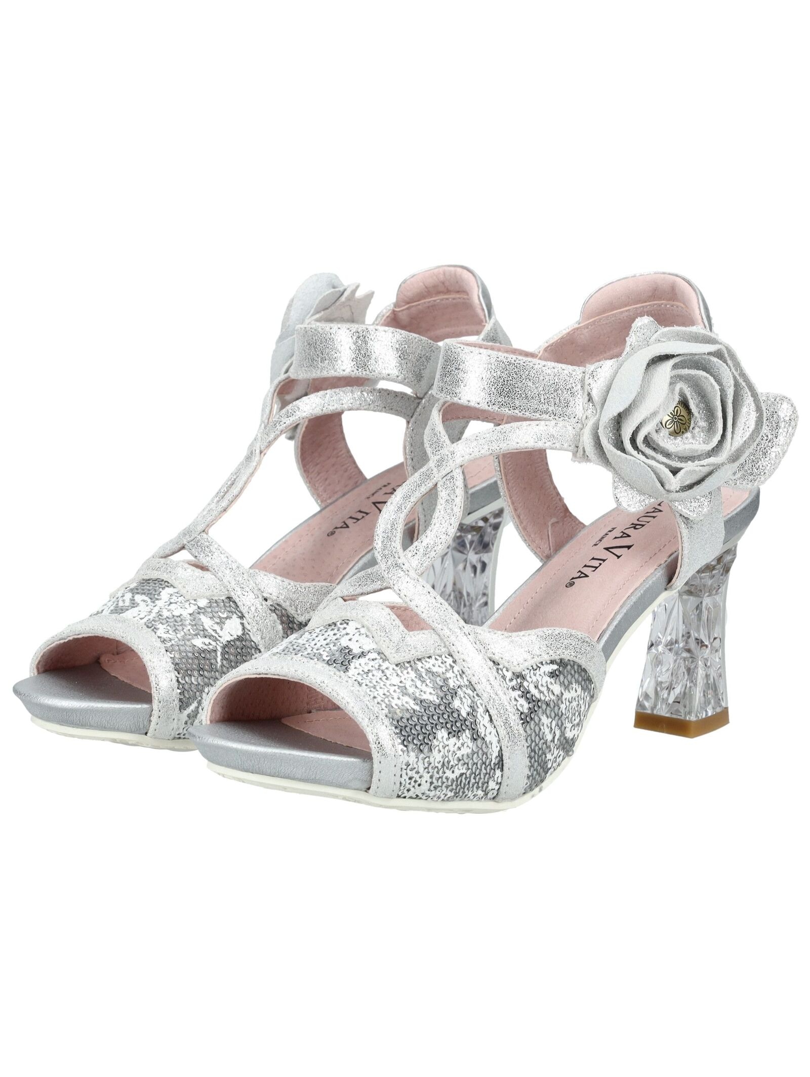 LAURA VITA High-Heel-Sandalette »LAURA VITA Sandalen Leder/Textil«