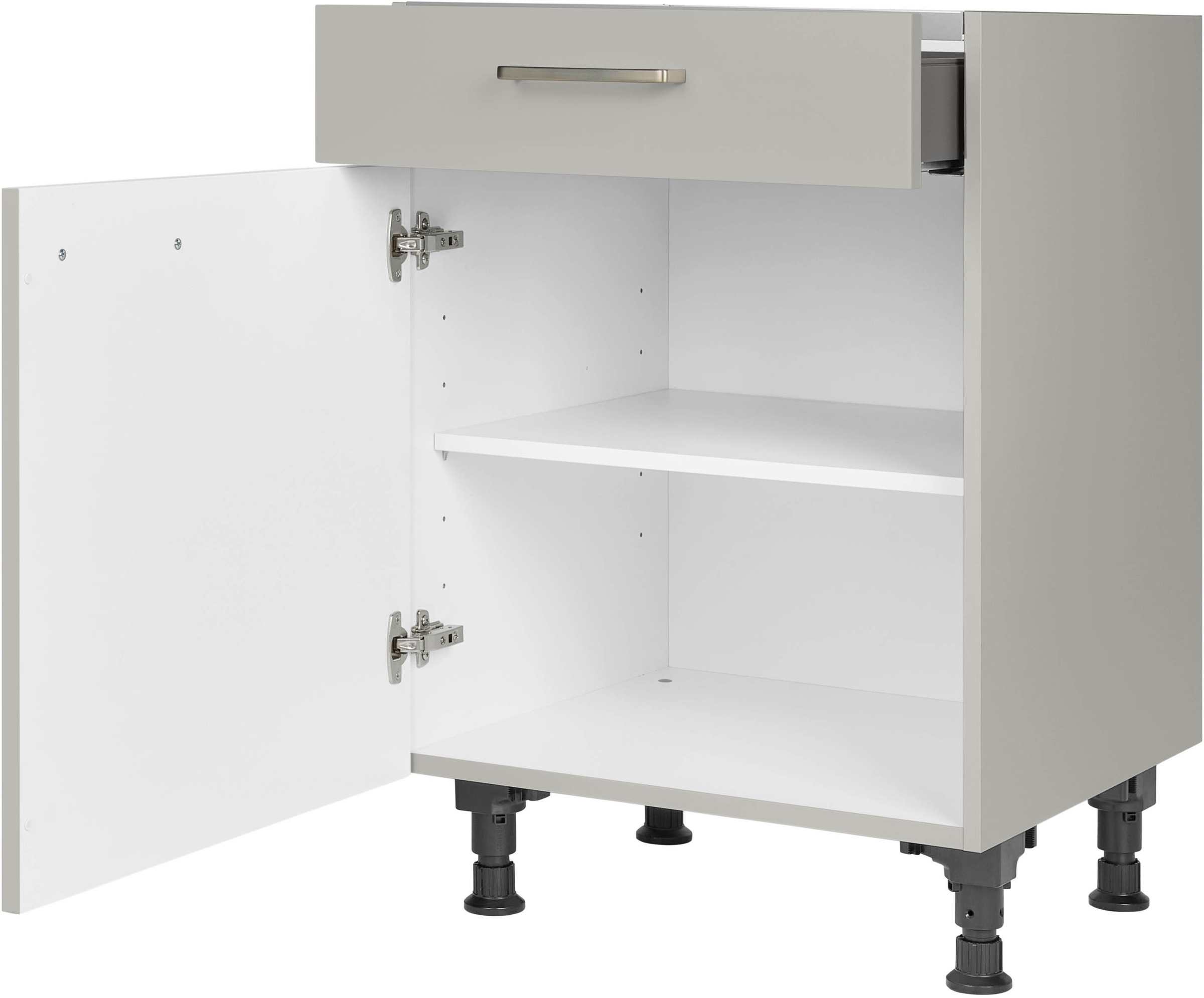 nobilia® Kochfeldumbauschrank »"Touch", mit Schukasten und Tür, Ausrichtung wählbar«, vormontiert, Breite 60 cm