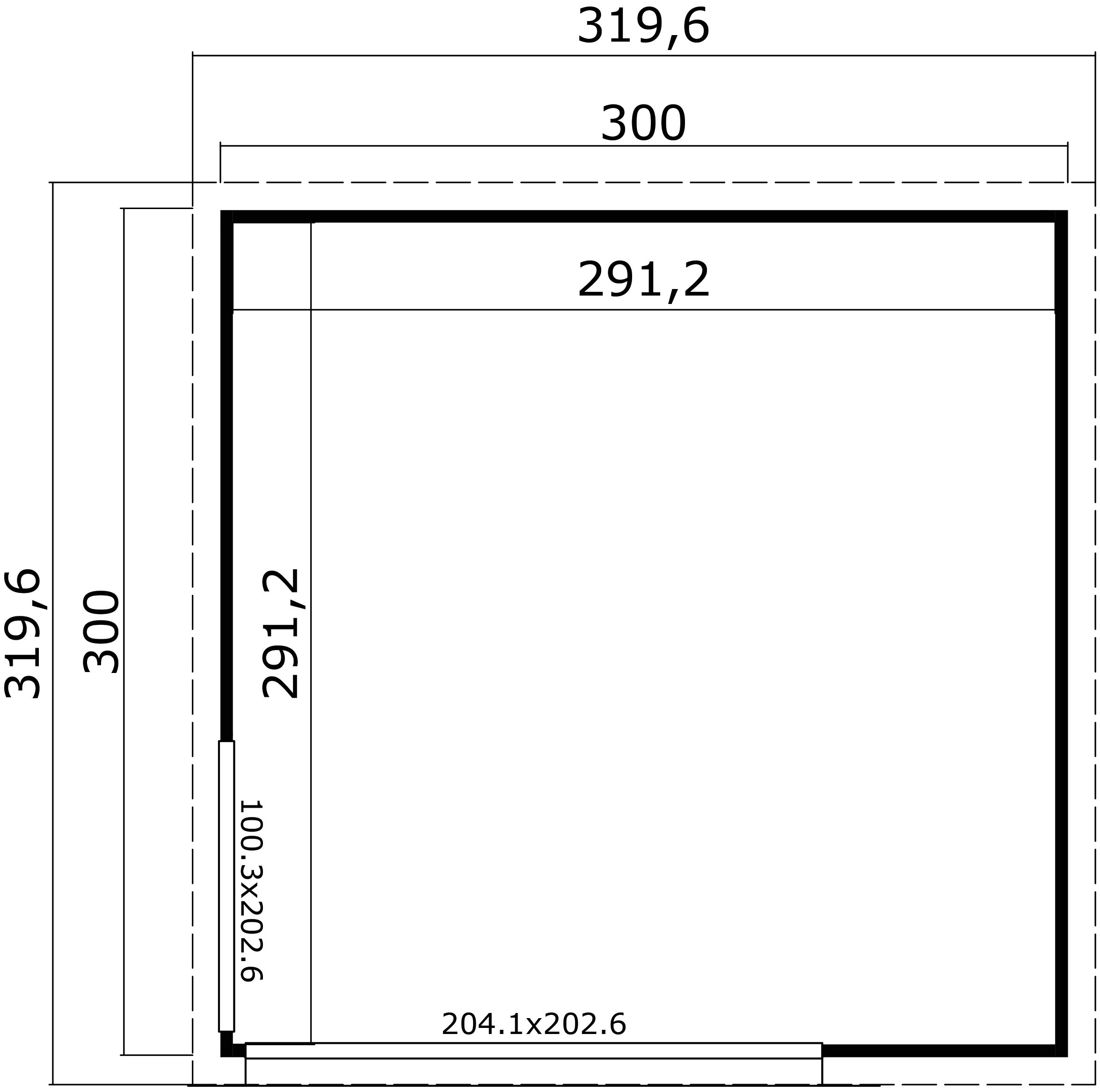 LASITA MAJA Gartenhaus »DOMEO 1 CARBONGRAU/ANTHRAZIT«, (Set), Fundamentmass 3000 x 3000, Carbongrau