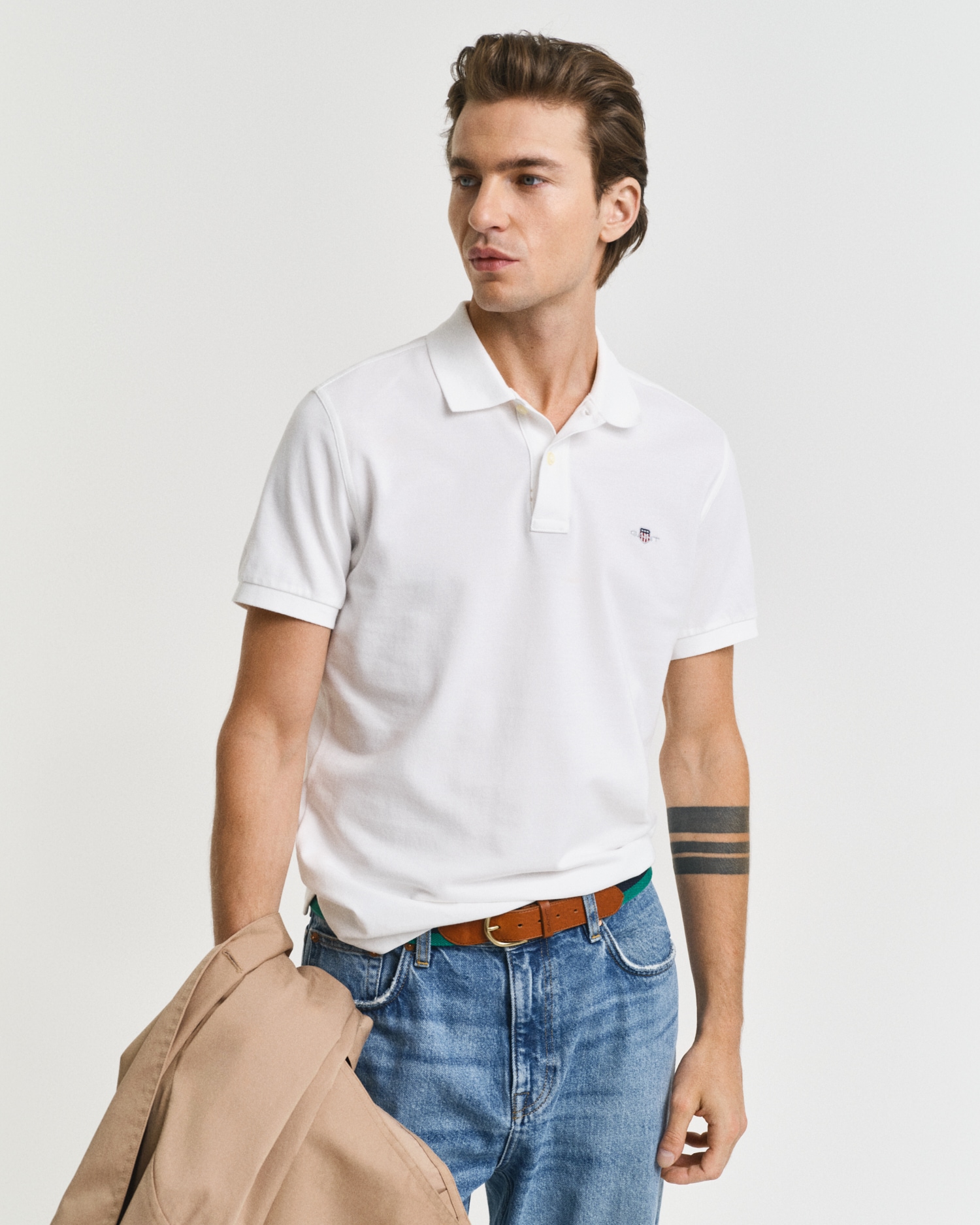Gant Poloshirt »SLIM SHIELD SS PIQUE POLO« mit Logostickerei auf der Brust