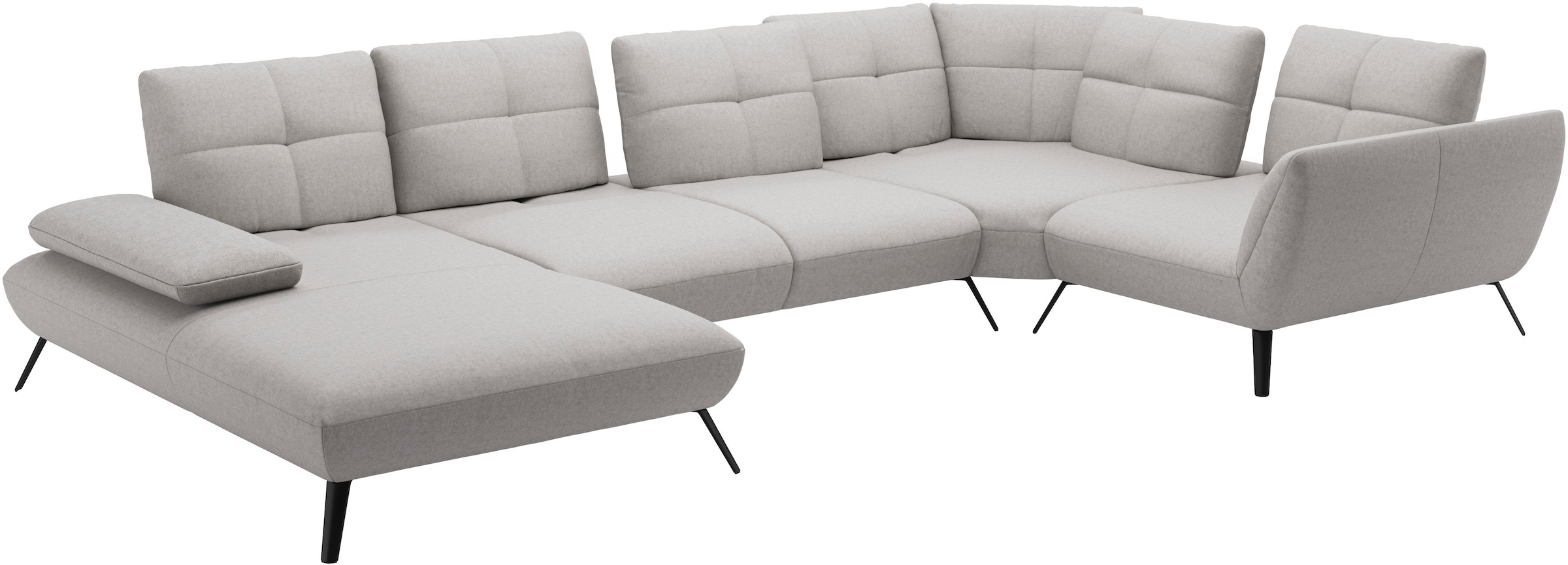Places of Style Wohnlandschaft »Mikado U-Form«, inkl. Sitztiefenverstellung und Armteilverstellung