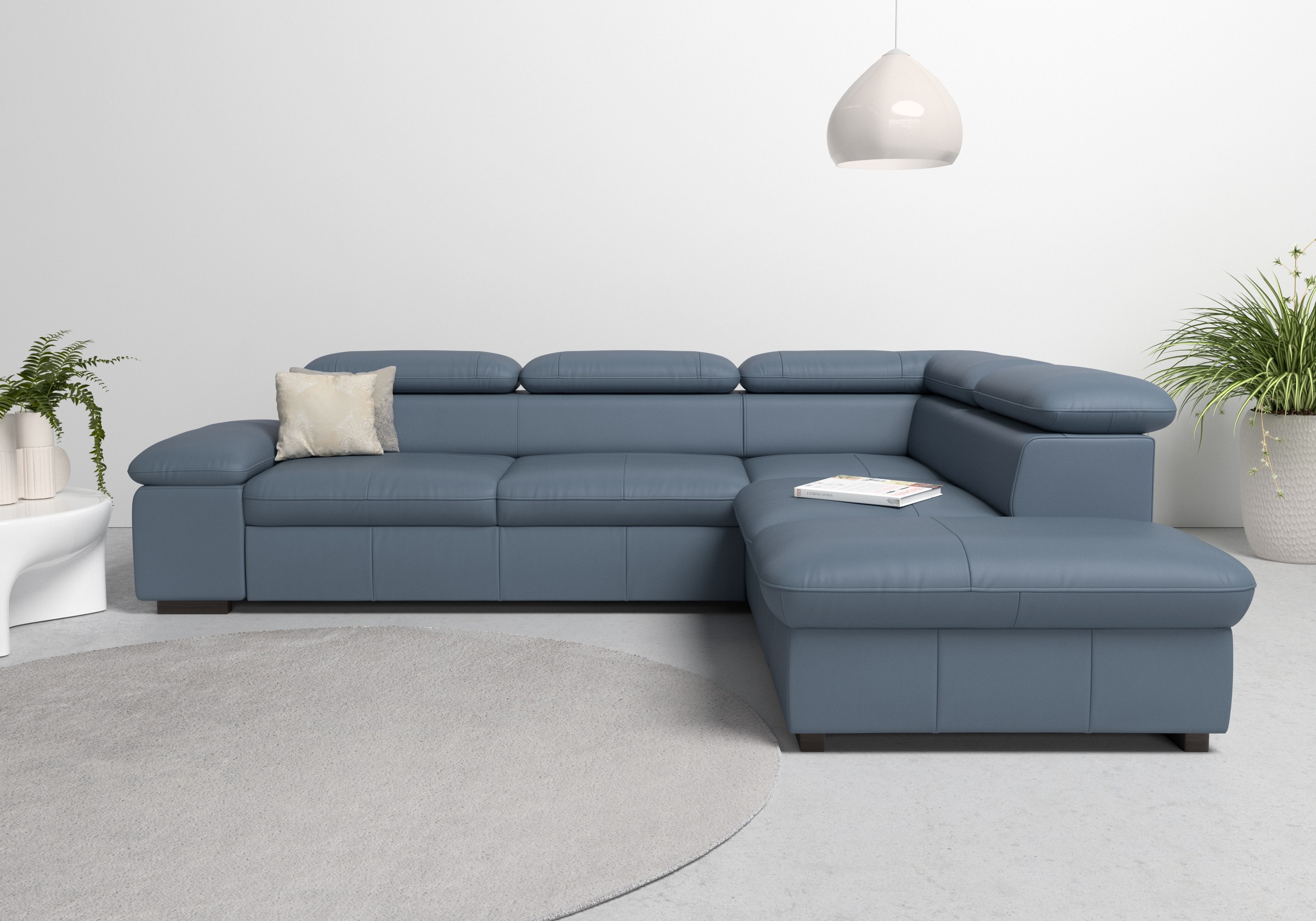 Home affaire Ecksofa »Alberto L-Form«, mit Kopfteilverstellung, wahlweise mit Bettfunktion