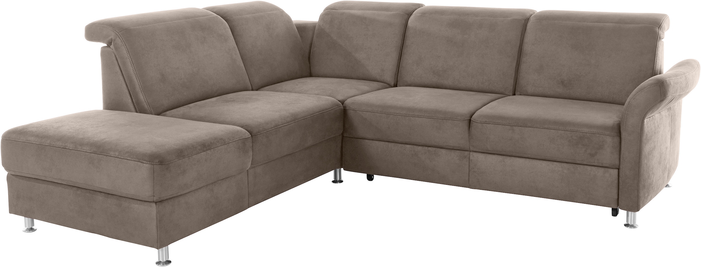 sit&more Ecksofa »Darwin L-Form«, inklusive Federkern, wahlweise mit Kopfteilverstellung, Bettfunktion