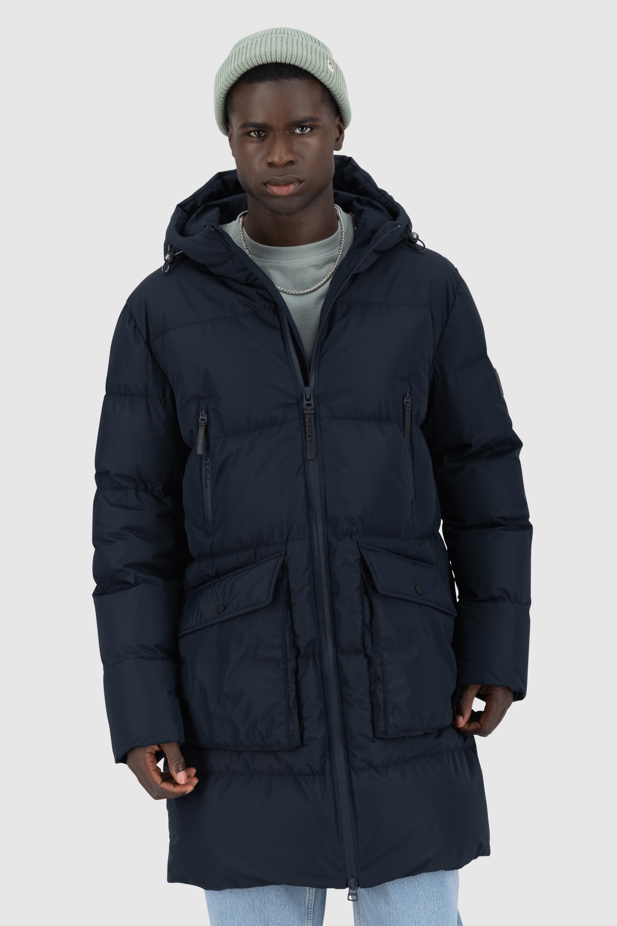 Alife & Kickin Steppjacke »Herren NinoAK A«, mit Kapuze, lange Jacke mit gefütterter Kapuze und bequemer Schnittform
