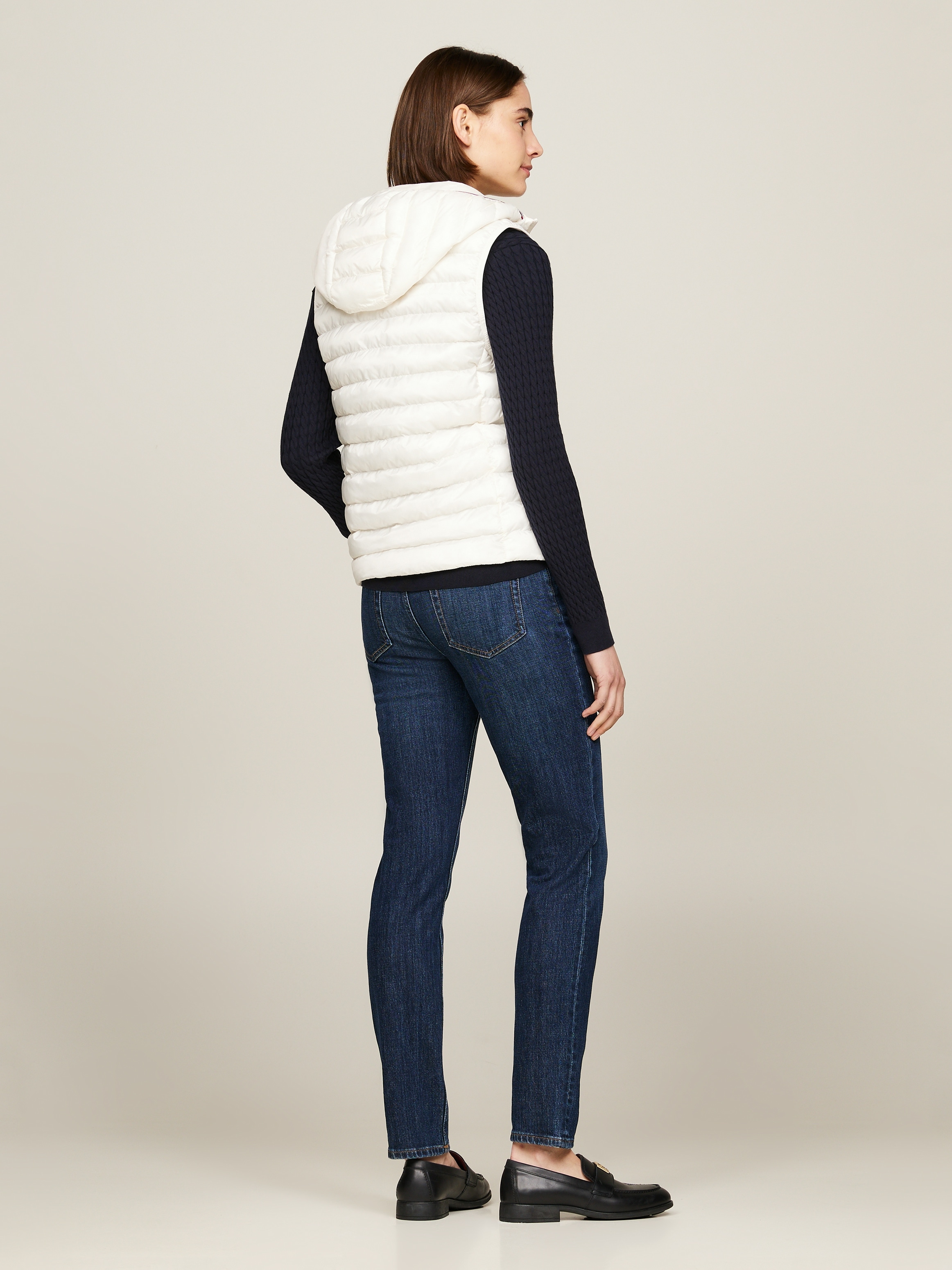 Tommy Hilfiger Steppweste »LW PADDED GLOBAL STRIPE VEST«, (Global Serie TH WOMEN), mit Elastic-Band