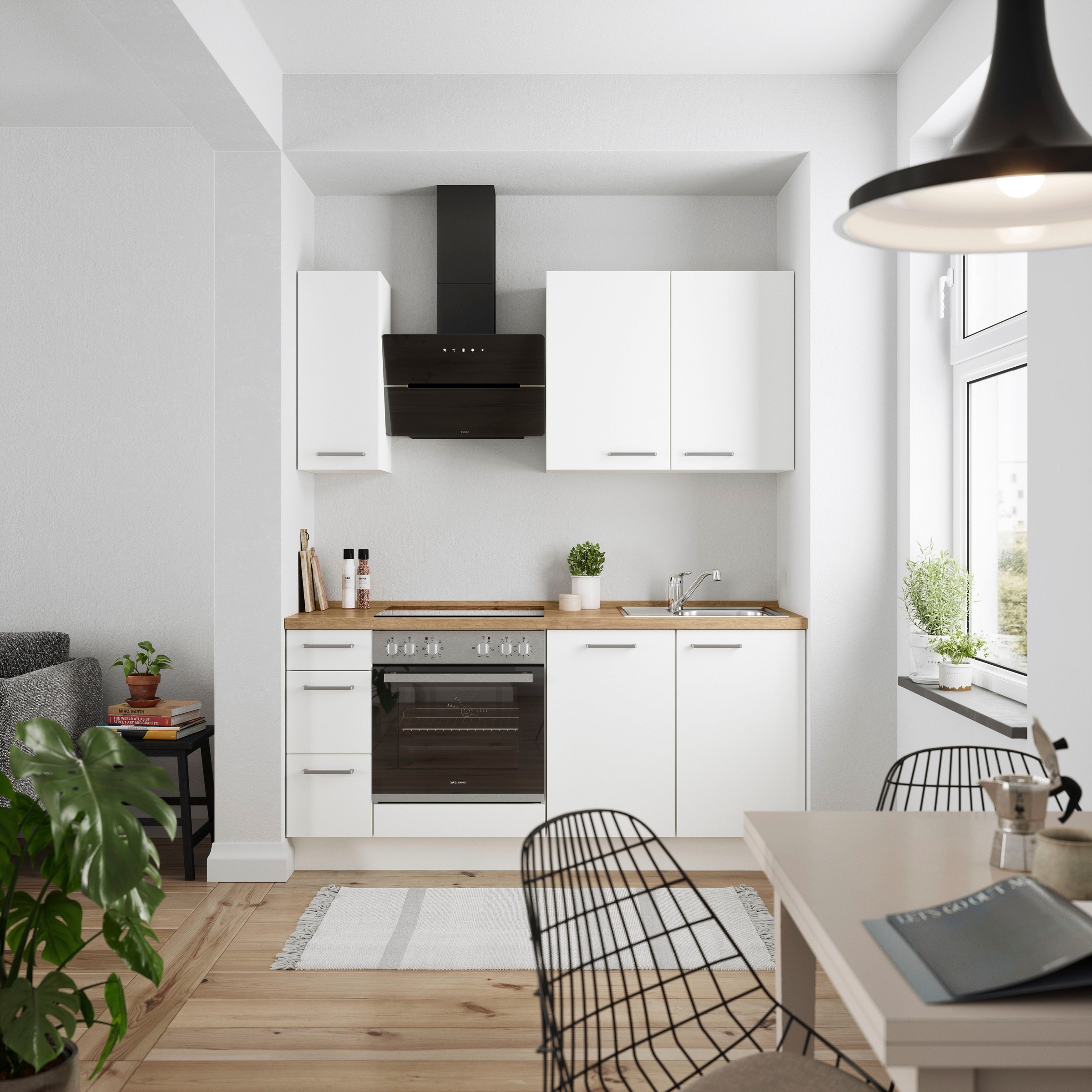nobilia® Küchenzeile »"Touch II"«, vormontiert, Ausrichtung wählbar, Breite 180 cm, wahlw. mit E-Geräten