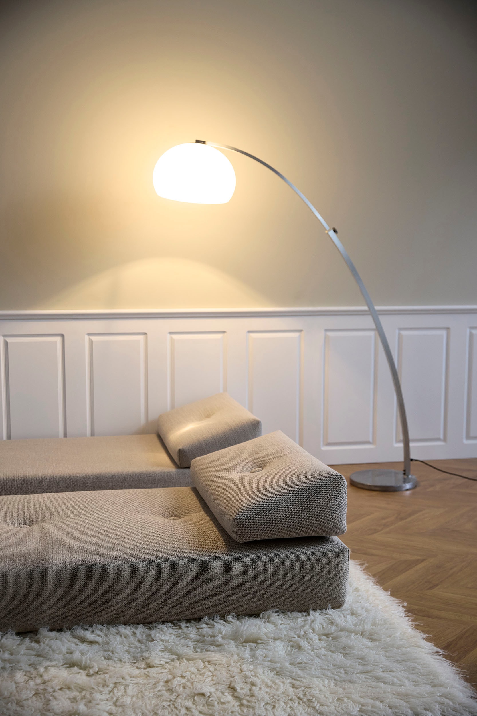 INNOVATION LIVING ™ Stapelliege »Sigmund 579 Indu-Beine«, Daybed mit zwei Federkernmatratzen, Fußteil Eiche natur