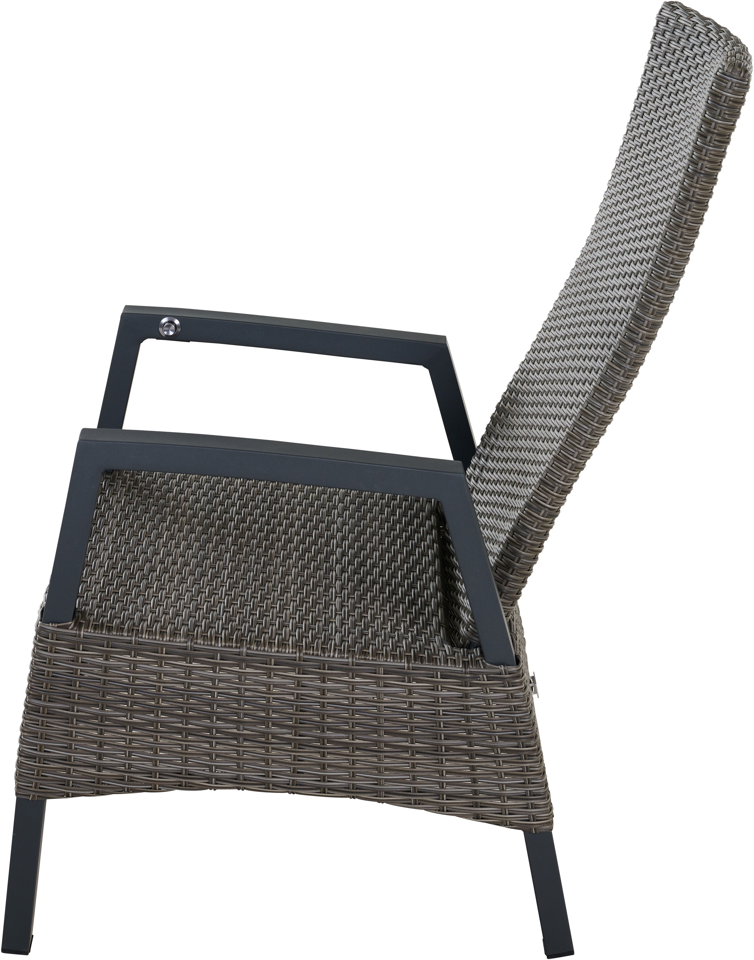 Siena Garden Gartensessel »»Taranto Move« charcoal-grey inkl. Kissen«, Rückenlehne stufenlos verstellbar