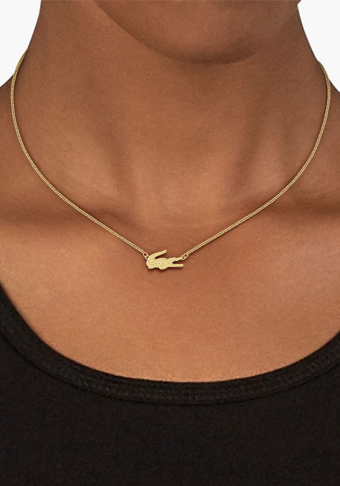 Lacoste Kette mit Anhänger »Schmuck Edelstahl Halsschmuck Halskette Ankerkette CROCODILE«