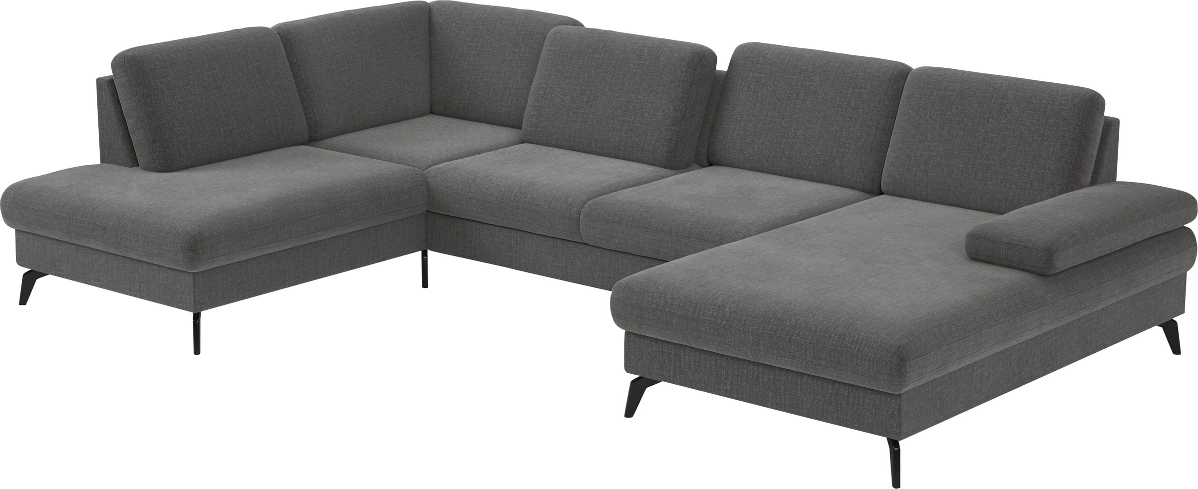 sit&more Wohnlandschaft »Morris U-Form, inkl. Sitztiefenverstellung«, wahlweise mit Armteilverstellung, Bettfunktion & Bettkasten