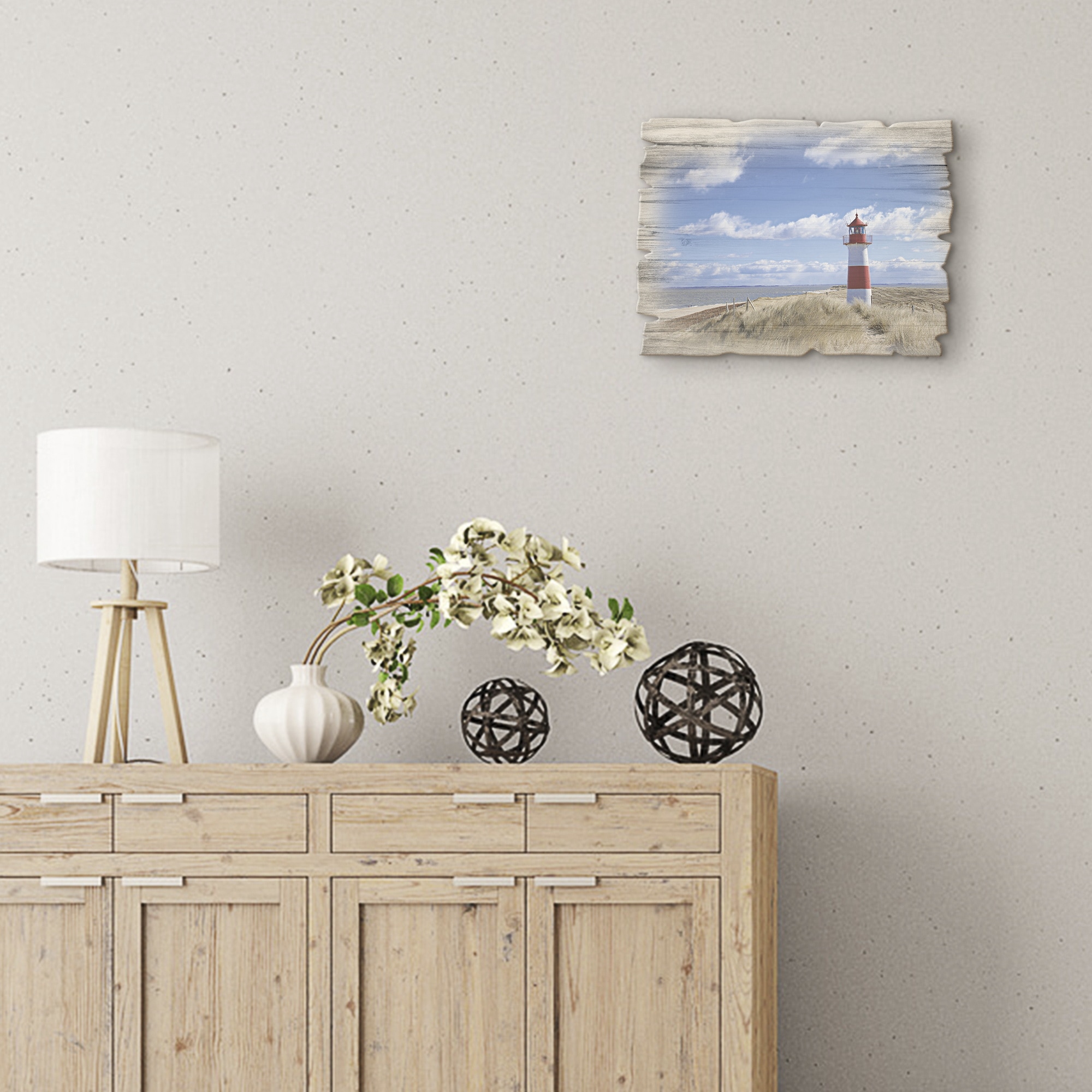 Artland Holzbild "Leuchtturm Sylt", Gebäude, (1 St.) günstig online kaufen