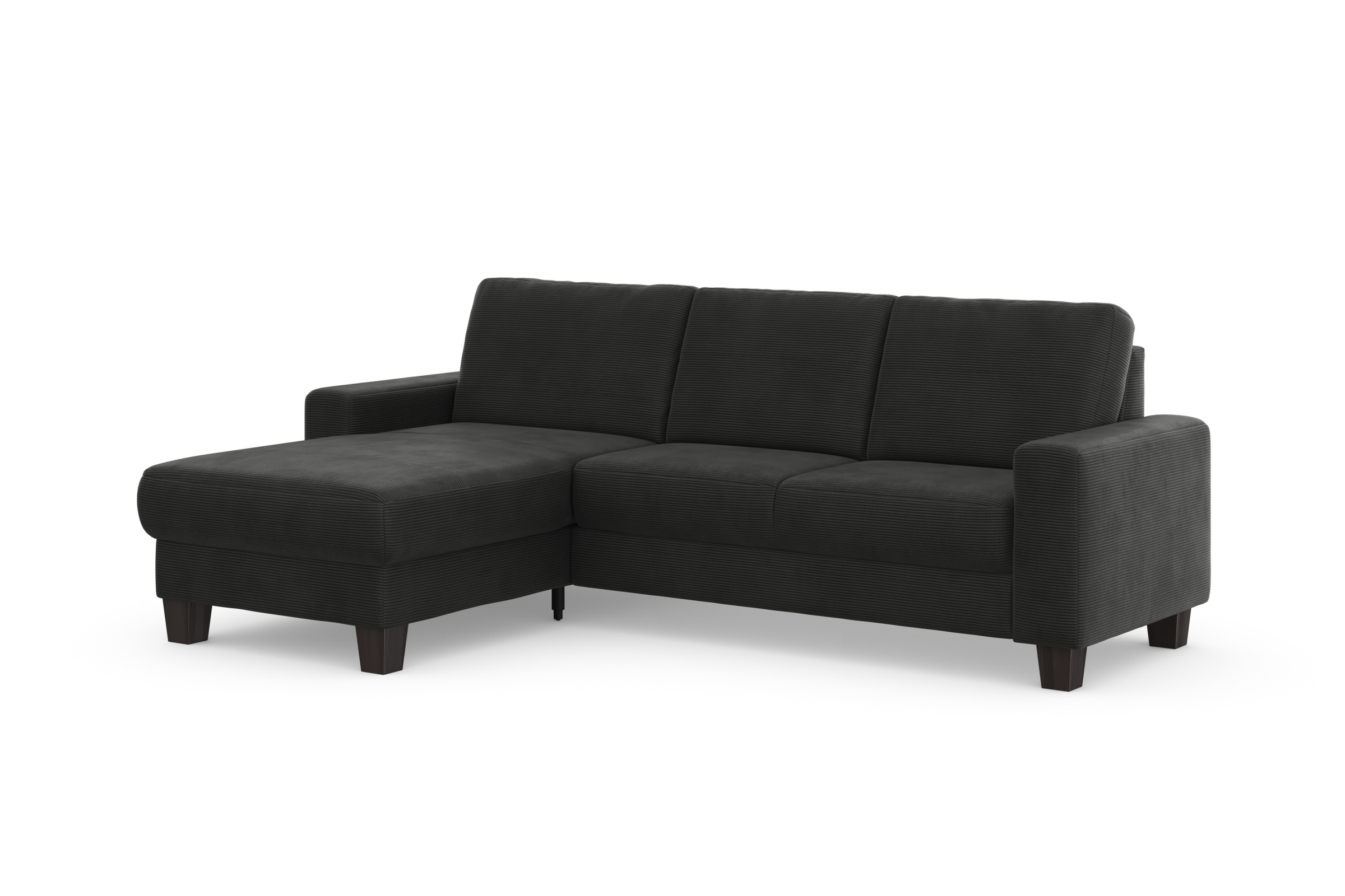 Home affaire Ecksofa »Summer L-Form«, mit Recamiere, mit oder ohne Bettfunktion und Bettkasten, Cord-Bezug