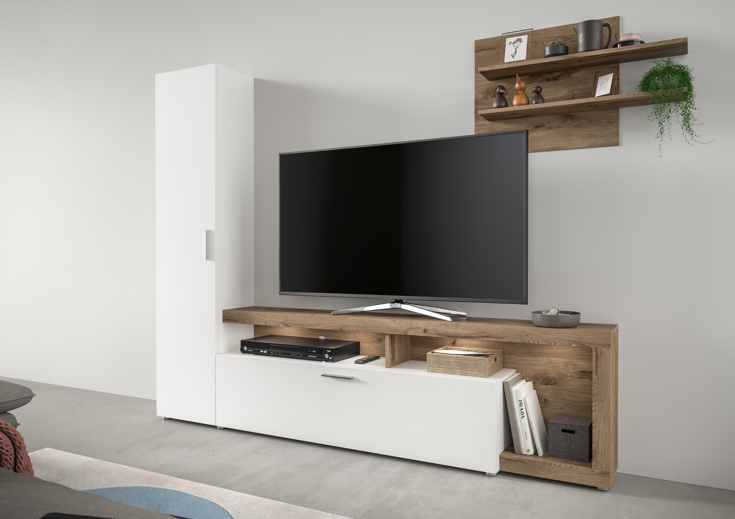 INOSIGN Wohnwand "Kryss, Breite 218cm, besteht aus: Hochschrank, Lowboard, günstig online kaufen