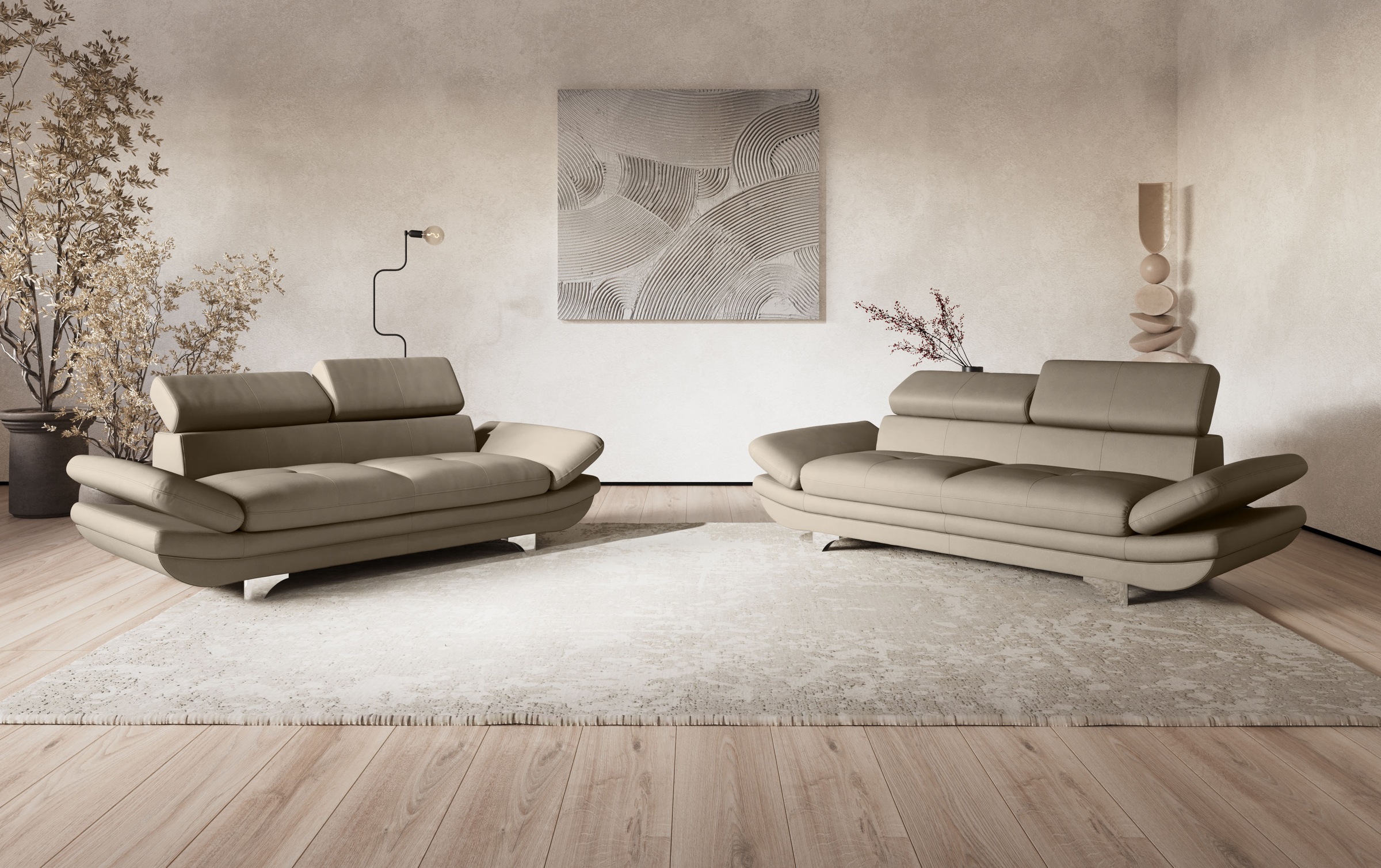 COTTA 2-Sitzer »Enterprise«, Big-Sofa, mit Armteilverstellung & Kopfteilver günstig online kaufen