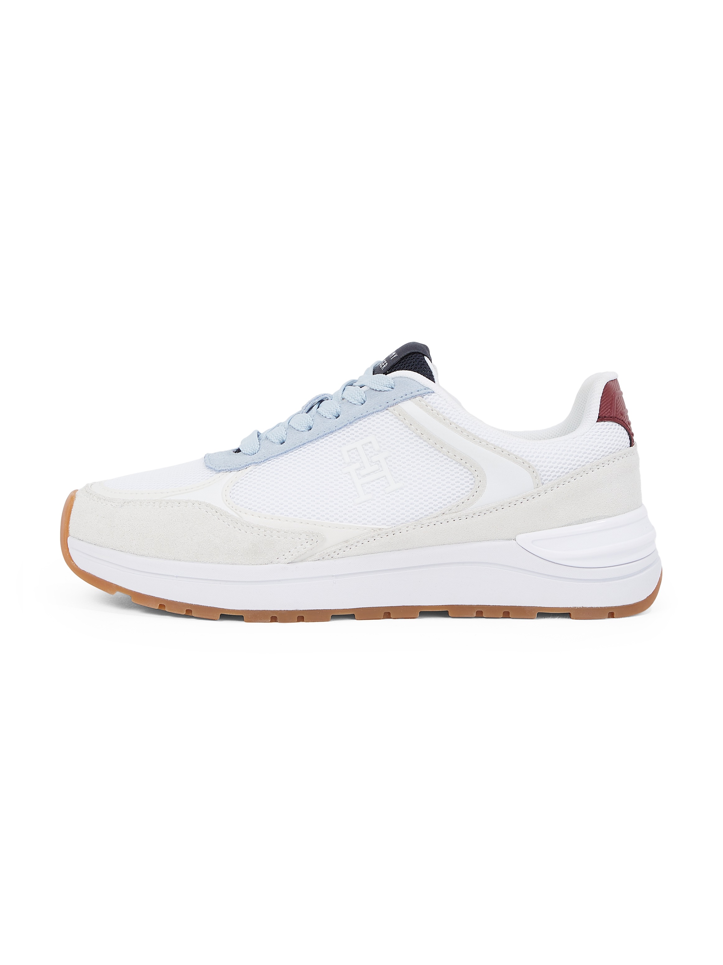 Tommy Hilfiger Keilsneaker »CASUAL FASHION RUNNER MIX«, Freitzeitschuh, Halbschuh, Schnürschuh im Kontrast-Look