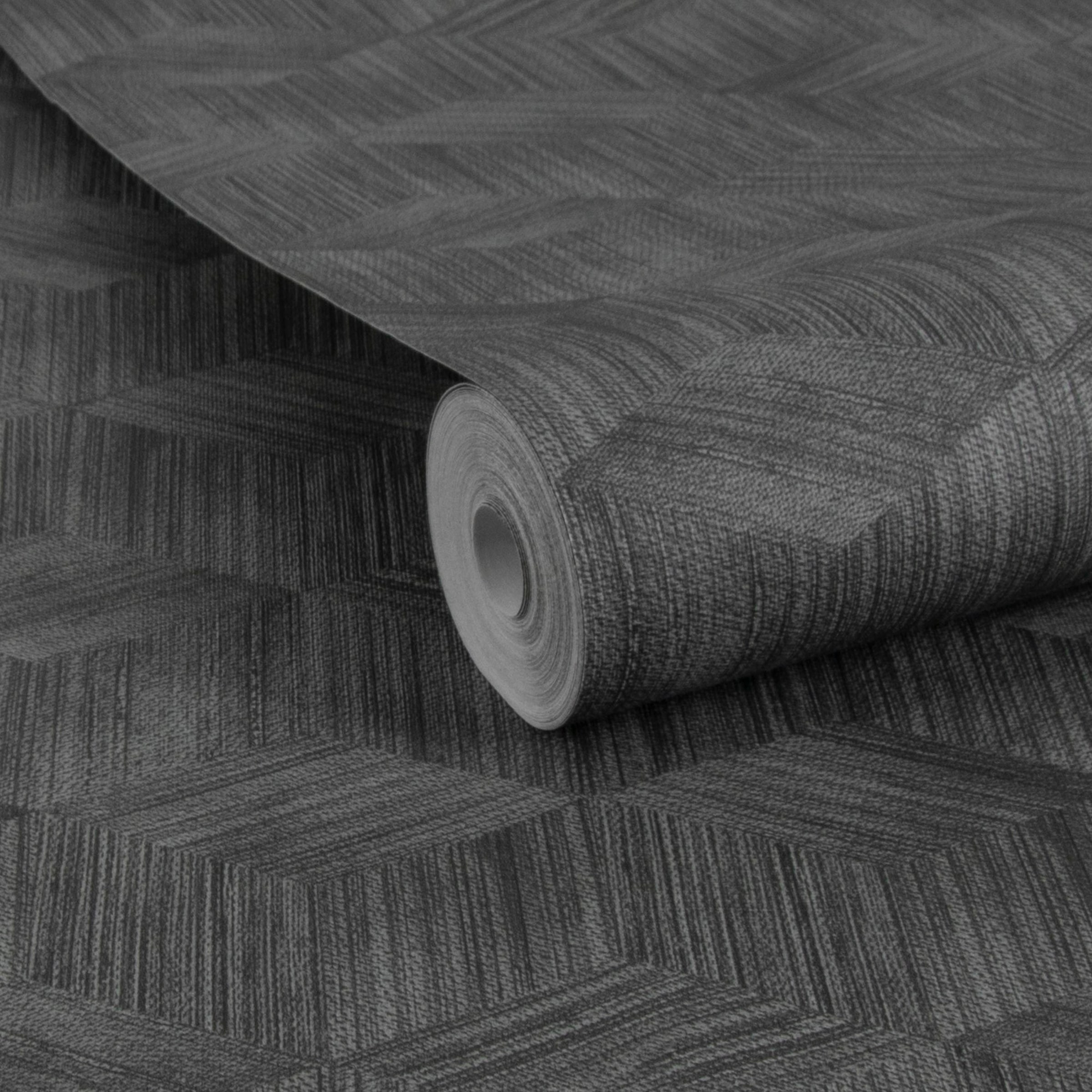 Superfresco Easy Vliestapete »Superfresco Easy Vliestapete RATAN DARK Grau« 3D-Optik aufgeschäumt Superfresco Easy Vliestapete RATAN DARK Grau