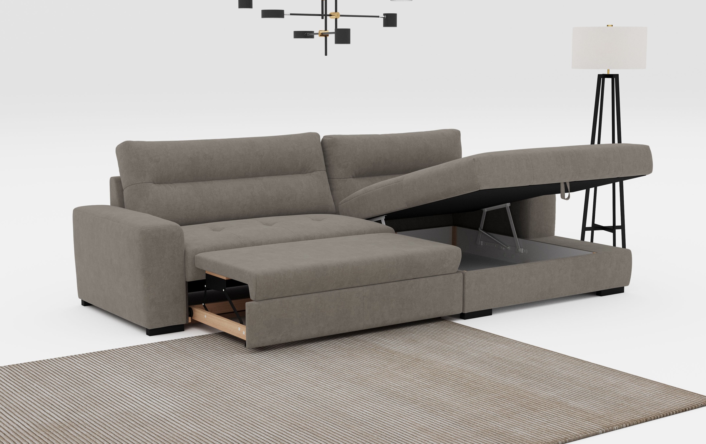 COTTA Ecksofa »Cappa L-Form«, wahlweise mit Bettfunktion & Bettkasten