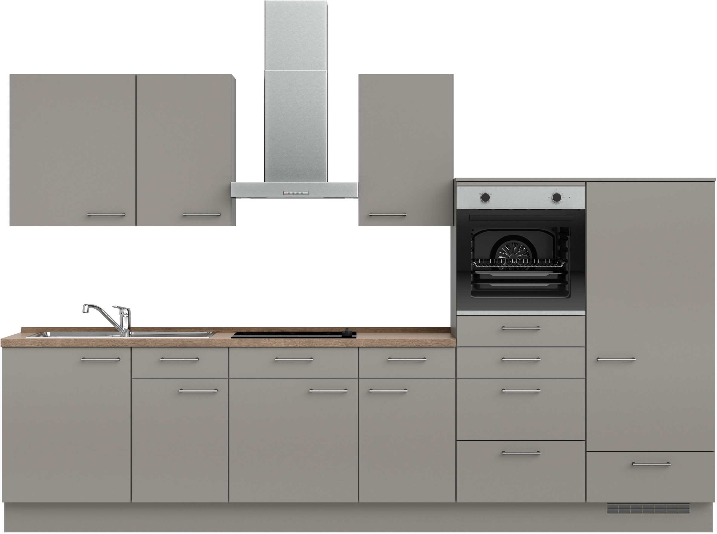 nobilia® Küchenzeile »"Laser I", Ausrichtung wählbar, Breite 330 cm« vormon günstig online kaufen