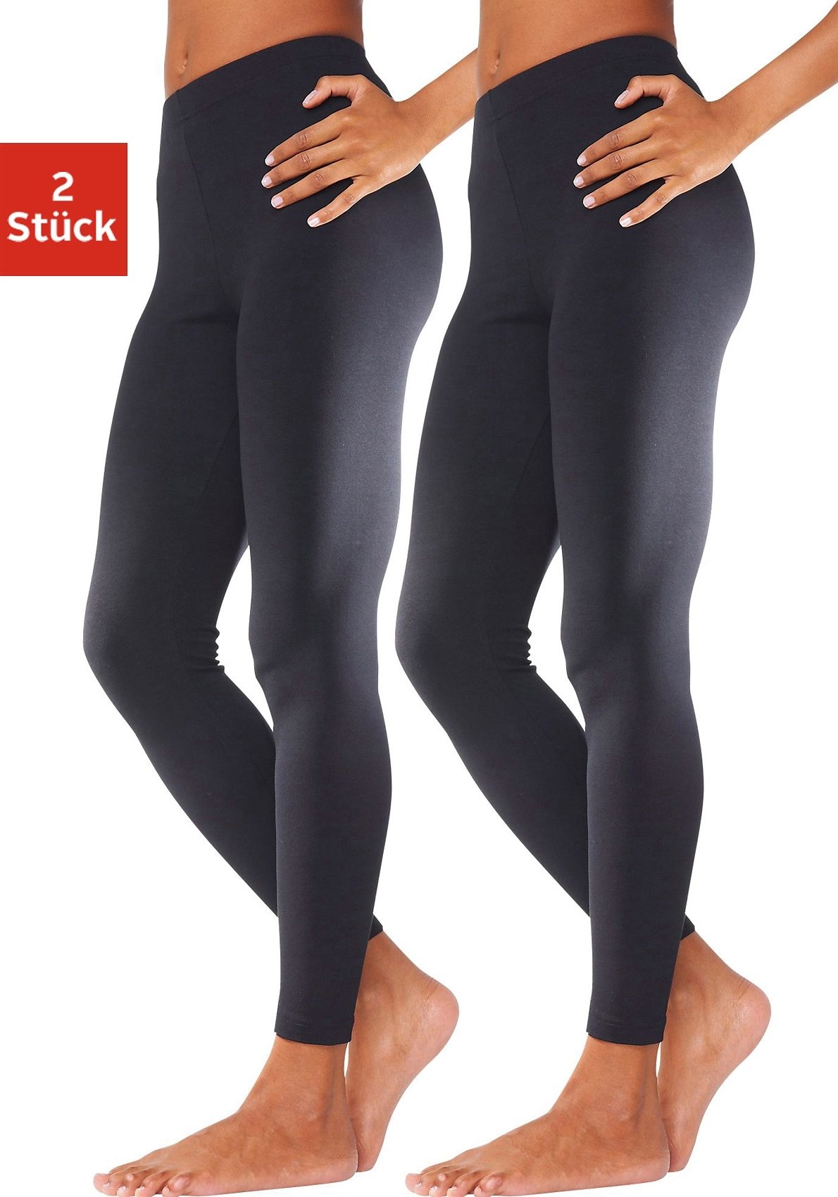 vivance active Leggings, (2er-Pack), mit Gummibund im Online-Shop bestellen