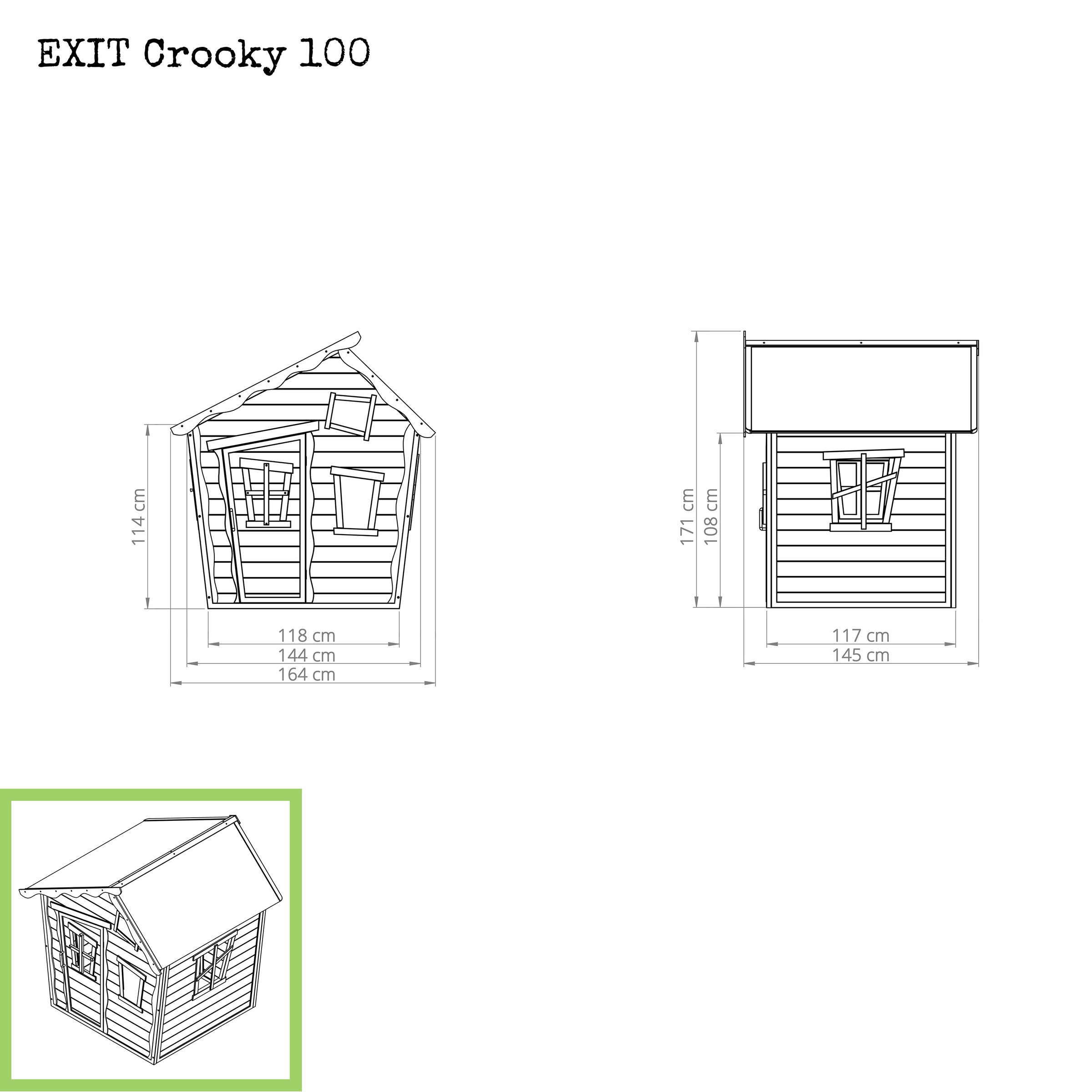 EXIT Spielhaus »Crooky 100«, BxTxH: 163x145x169 cm