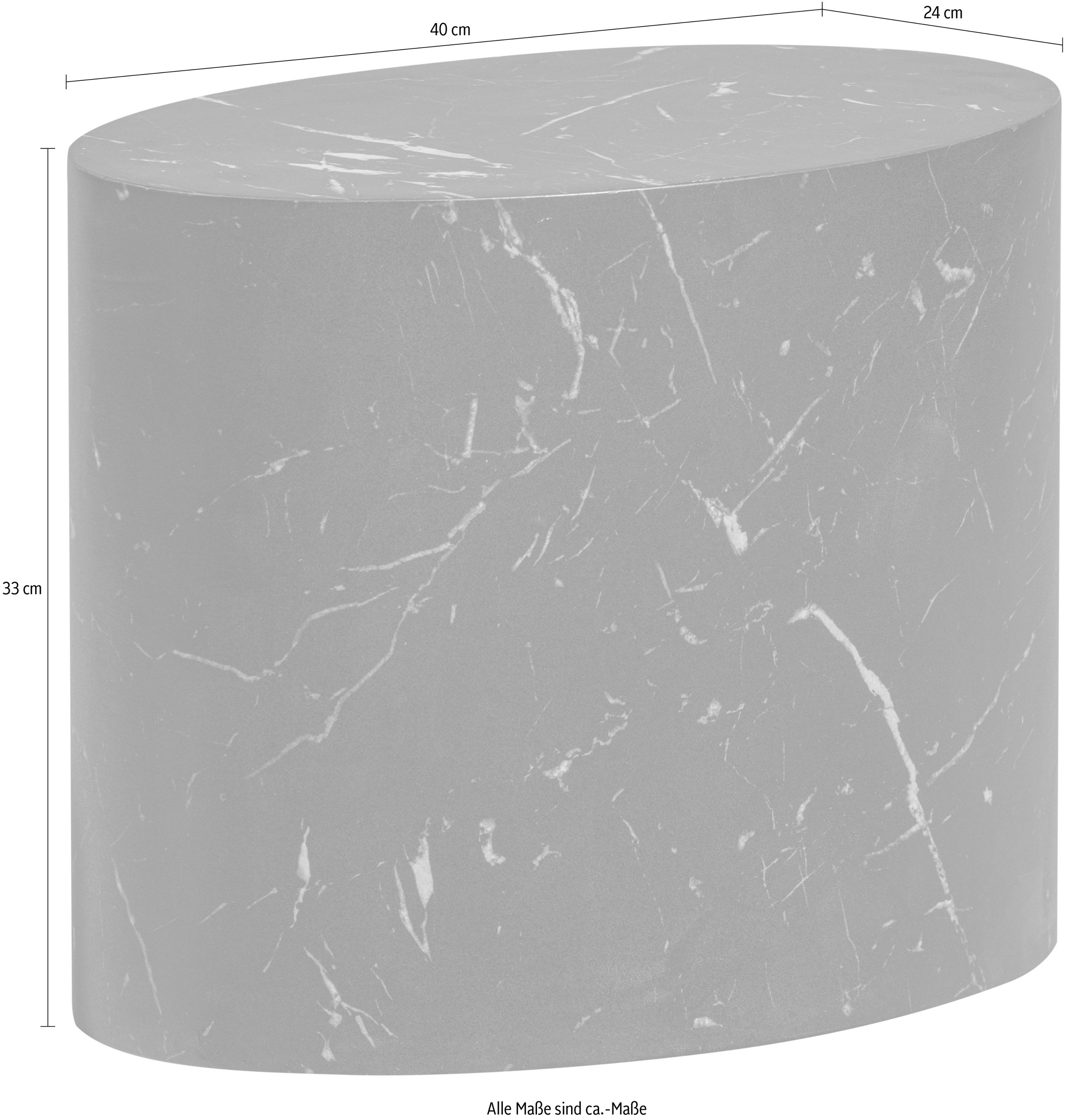 WOOOD Couchtisch »Quint«, mit 3D-Effekt, Marmor-Look, H 40 cm x B 48 cm