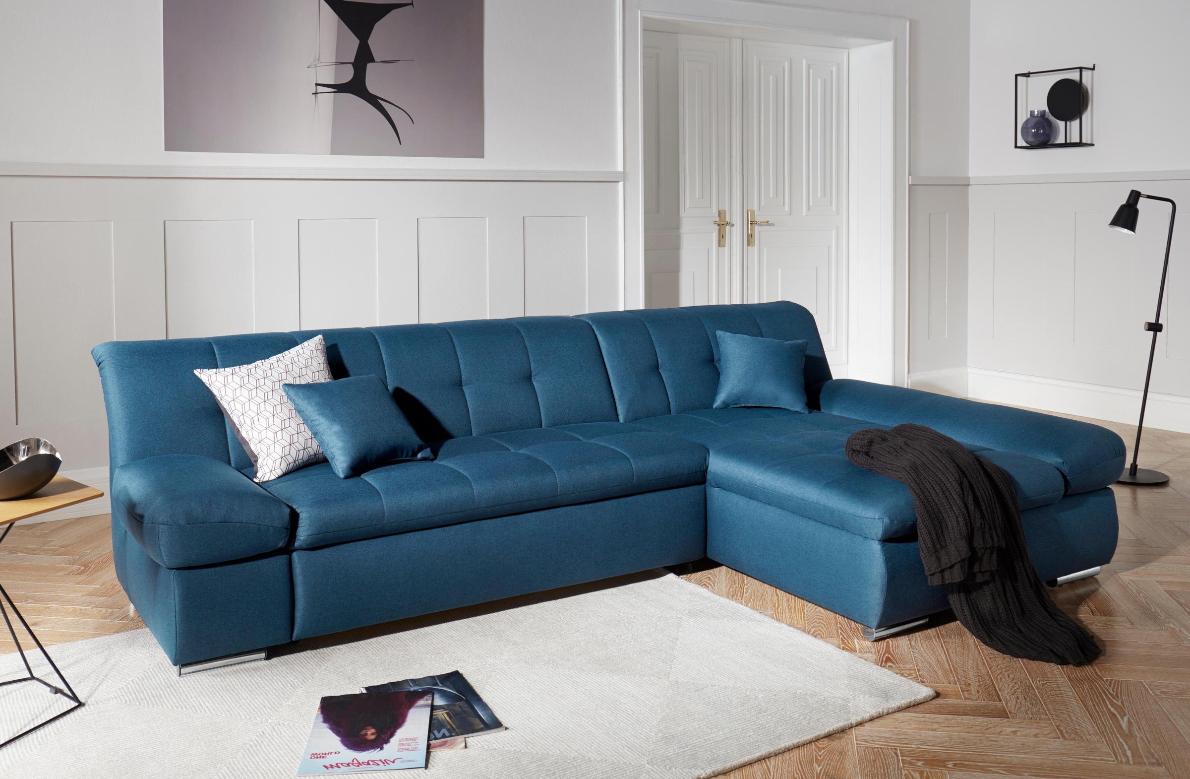 DOMO collection Ecksofa »Mona L-Form«, wahlweise mit Bettfunktion günstig online kaufen
