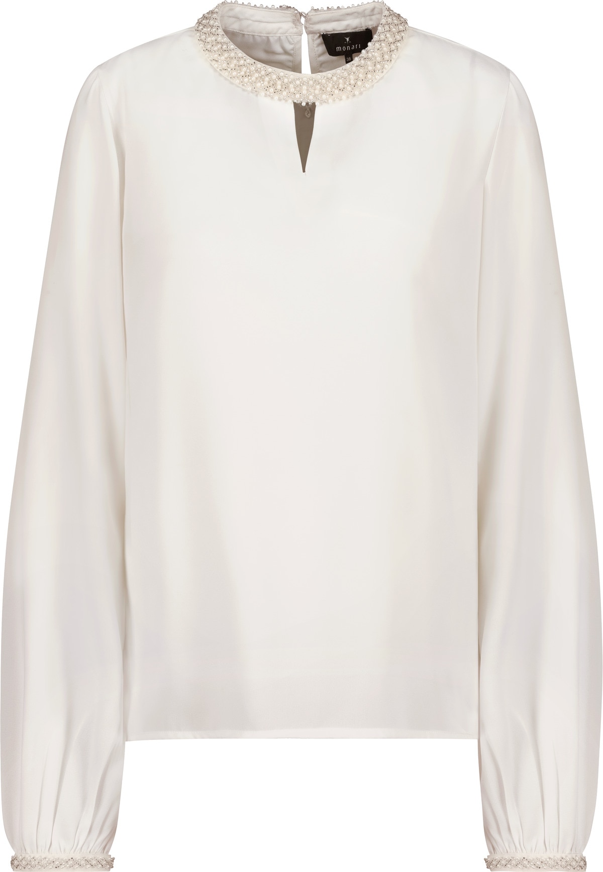 Monari Georgettebluse »Bluse Georgette + Schmuck« Regular fit