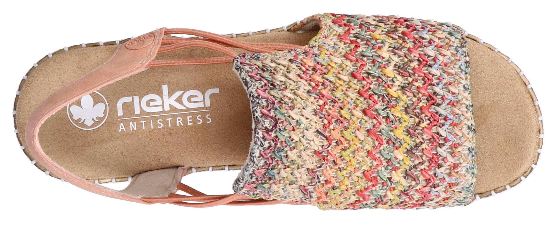 Rieker Sandale  Sommerschuh, Sandalette, Keilabsatz, in modischer Optik