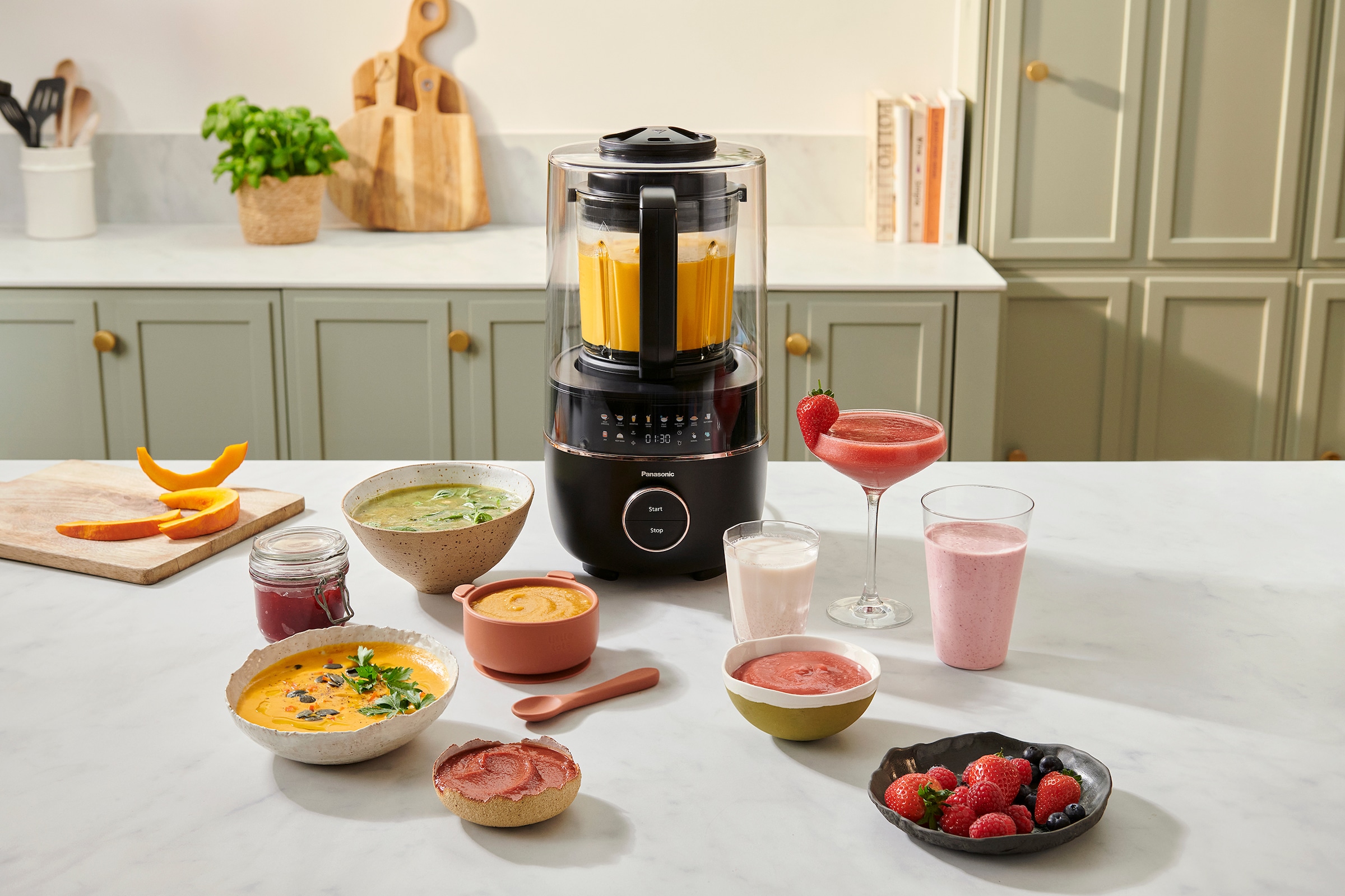 Panasonic Standmixer »MX-HG4401KXE«, 950 W, dank integriertem Kochelement gleichzeitig mixen und kochen