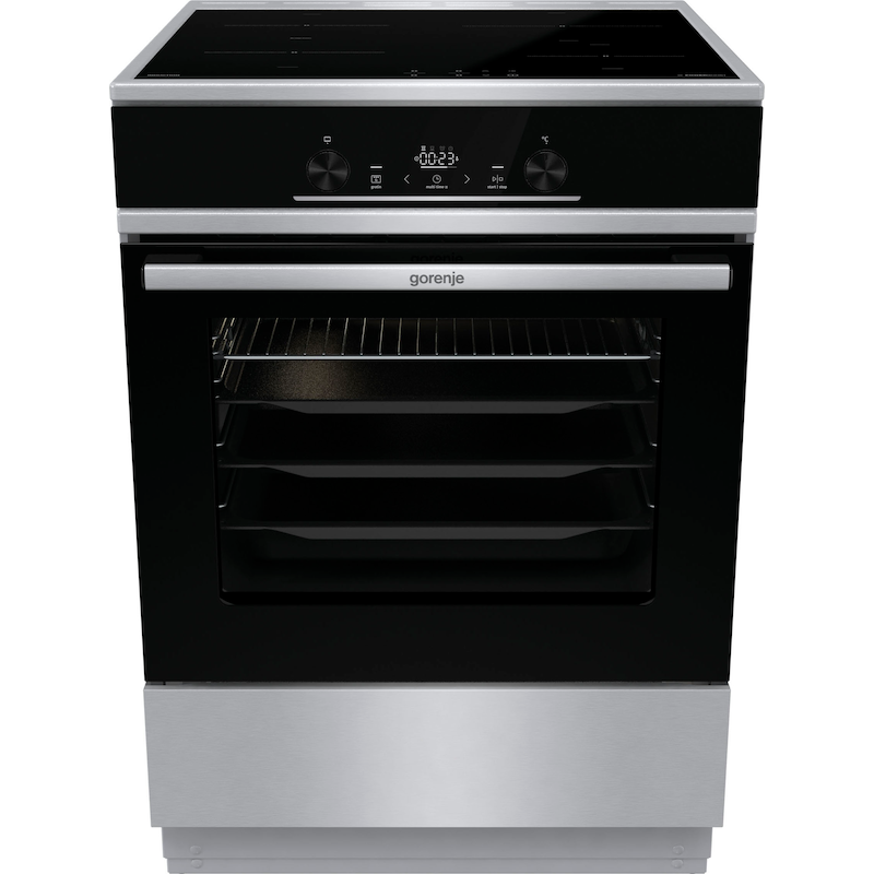 GORENJE Induktions-Standherd »GEIT6E80XPG« Pyrolyse-Selbstreinigung schwarz Bratenthermometer