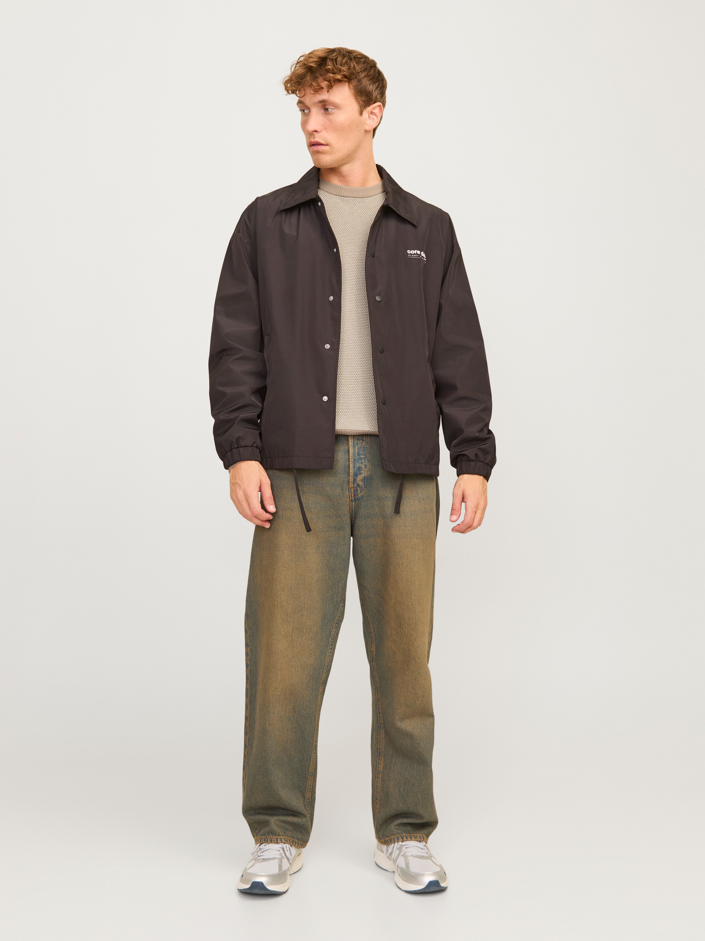 Jack & Jones Rundhalspullover »JJEGLOBE KNIT CREW NECK NOOS«, in Strick Optik