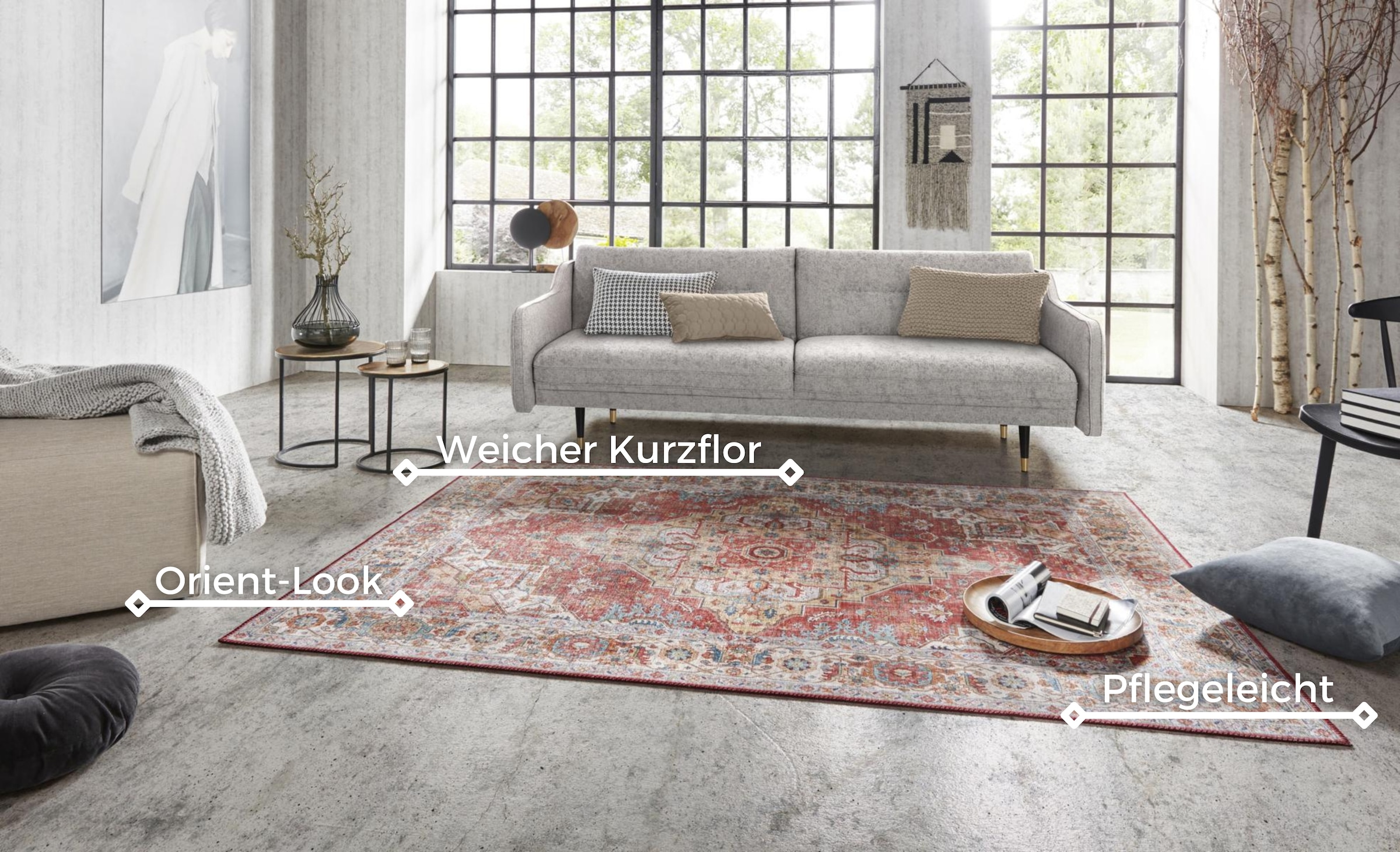 HANSE Home Teppich »Sylla«, rechteckig, 5 mm Höhe, Orientalisch, Läufer, Vintage, Wohnzimmer, Schlafzimmer, Esszimmer