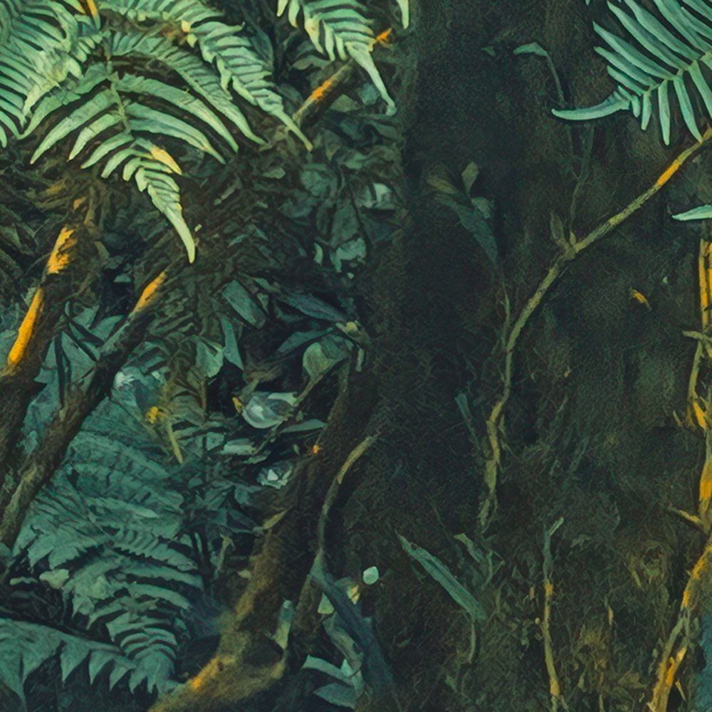 Komar Fototapete »Digitaldruck Vlies - Jungle Lands - Größe 400 x 250 cm«, bedruckt, Wohnzimmer, Schlafzimmer