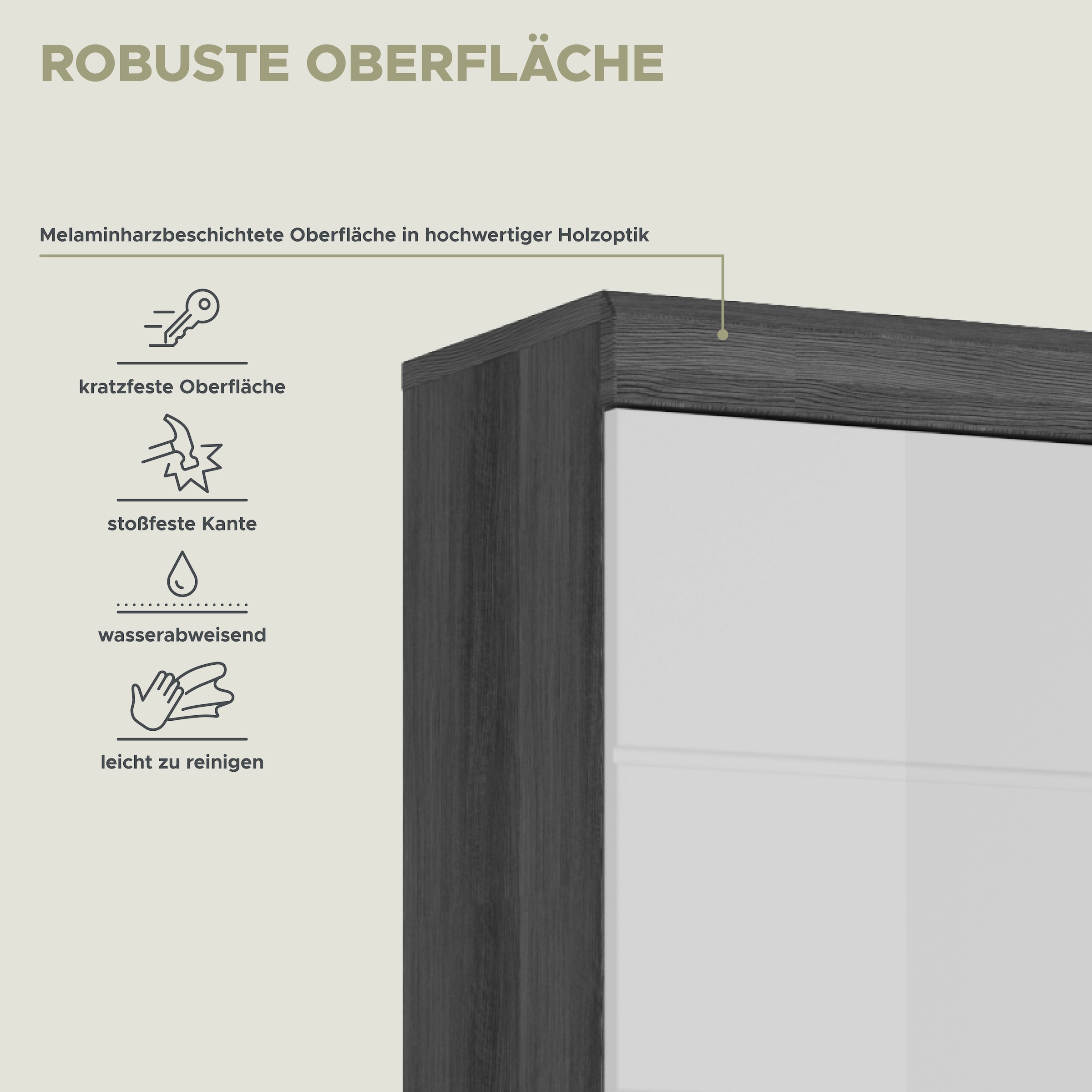 INOSIGN Hochschrank »Siena, Breite 37cm, 2 Tür, 1 Schubkasten, 2 offene Fächer, MDF-Front«, (1 St.), in verschiedenen Farben erhältlich, Badmöbel, Badschrank, Schrank, Bad