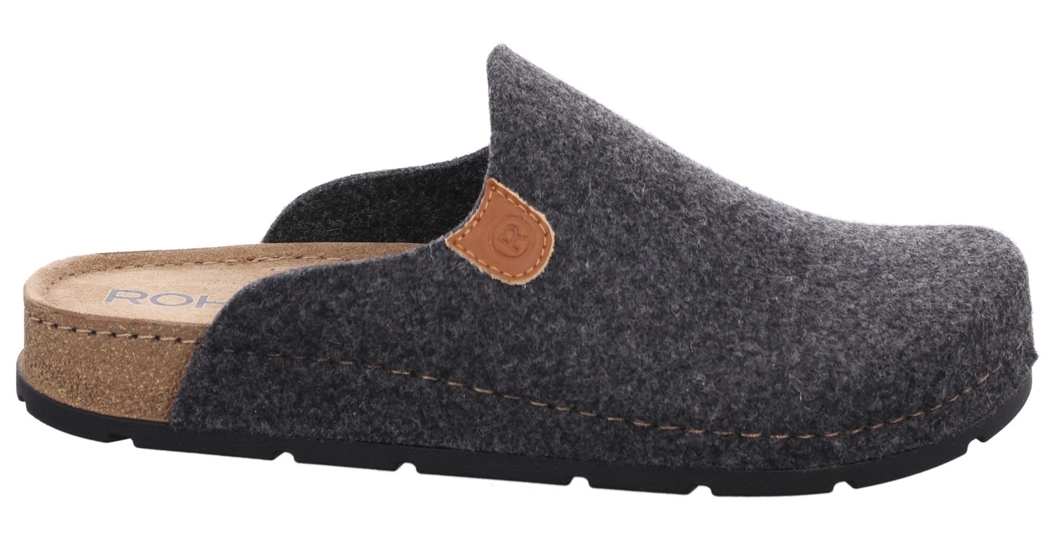Rohde Pantoffel  Hausschuh, Schlappen, Homeslipper mit innenliegender Plateausohle