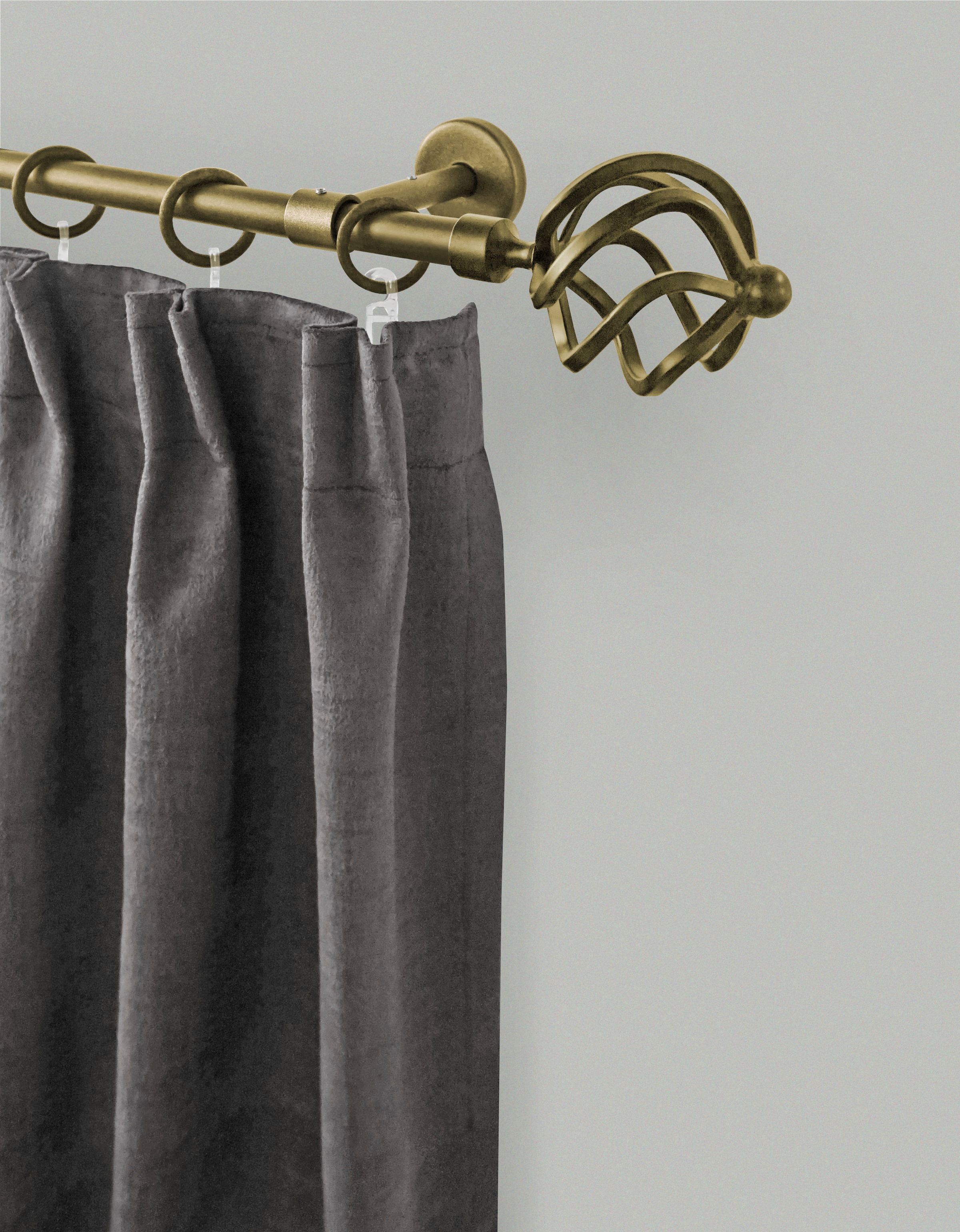 GARESA Gardinenstange »RUSTIKA« Ø 16 mm 1 läufig-läufig Wunschmaßlänge;Träg günstig online kaufen